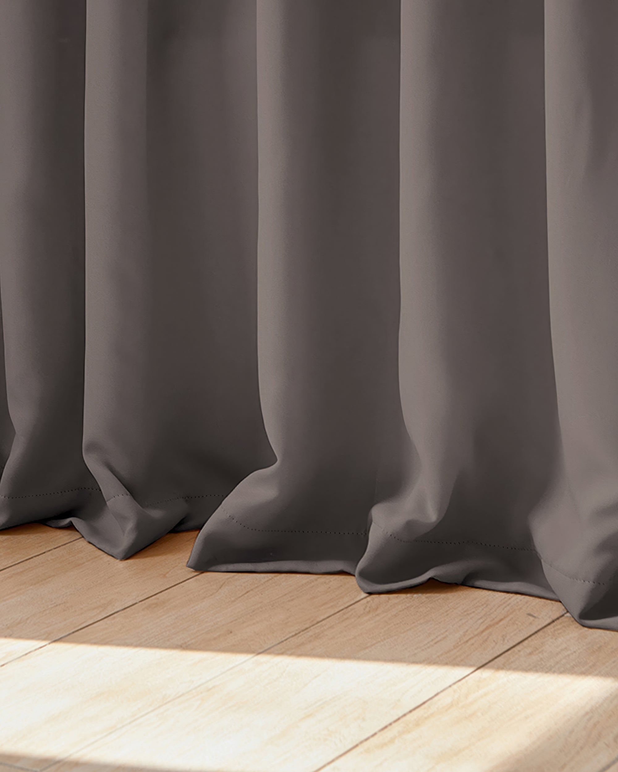 Hussein Custom Curtain Grey Puddle
