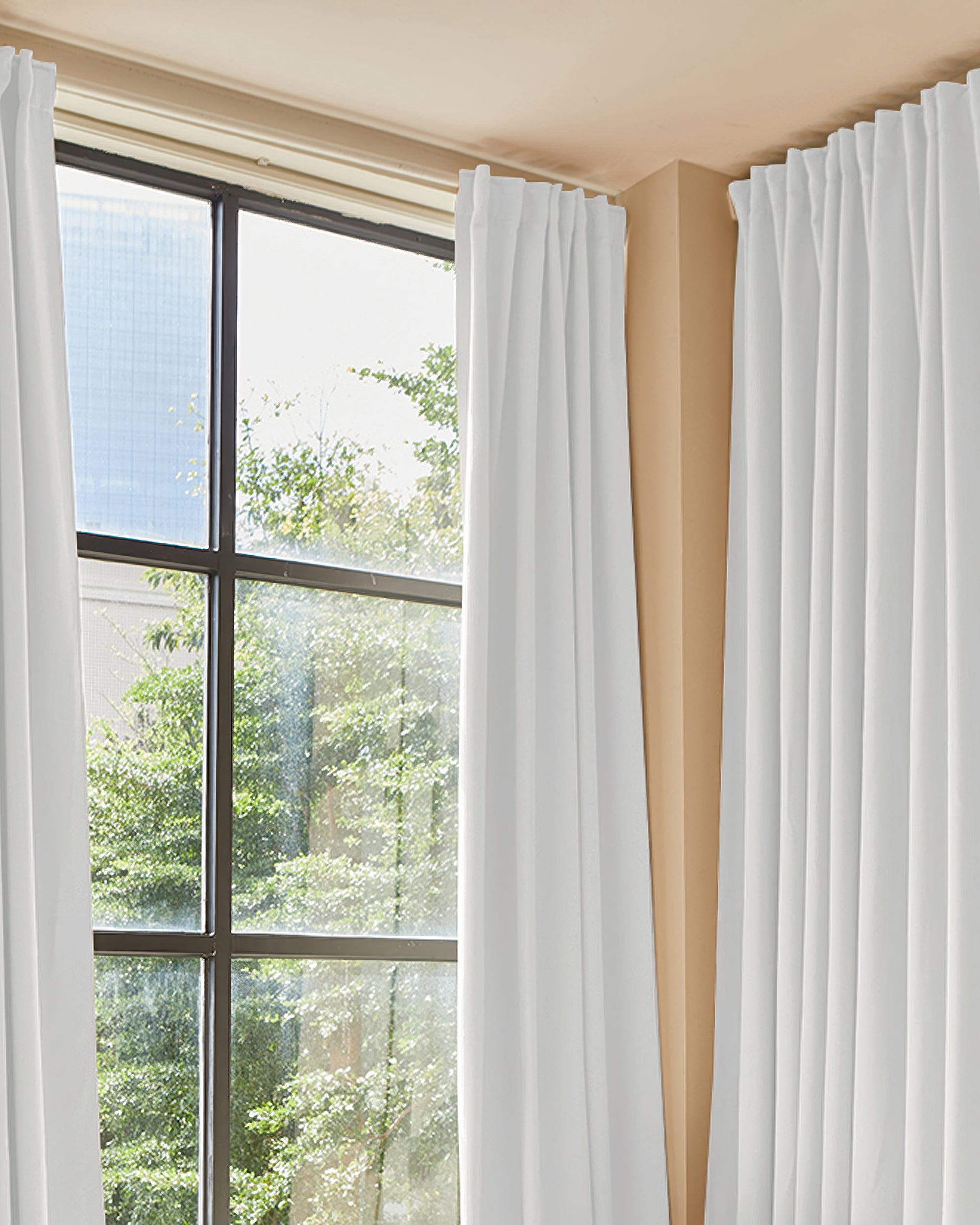 Hussein Custom Curtain Greyish White Living Room