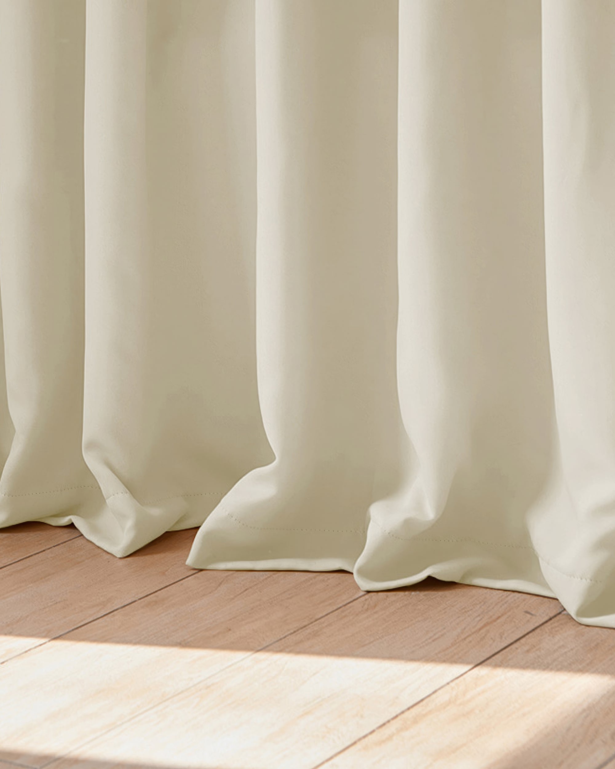 Hussein Custom Curtain Light Beige Puddle