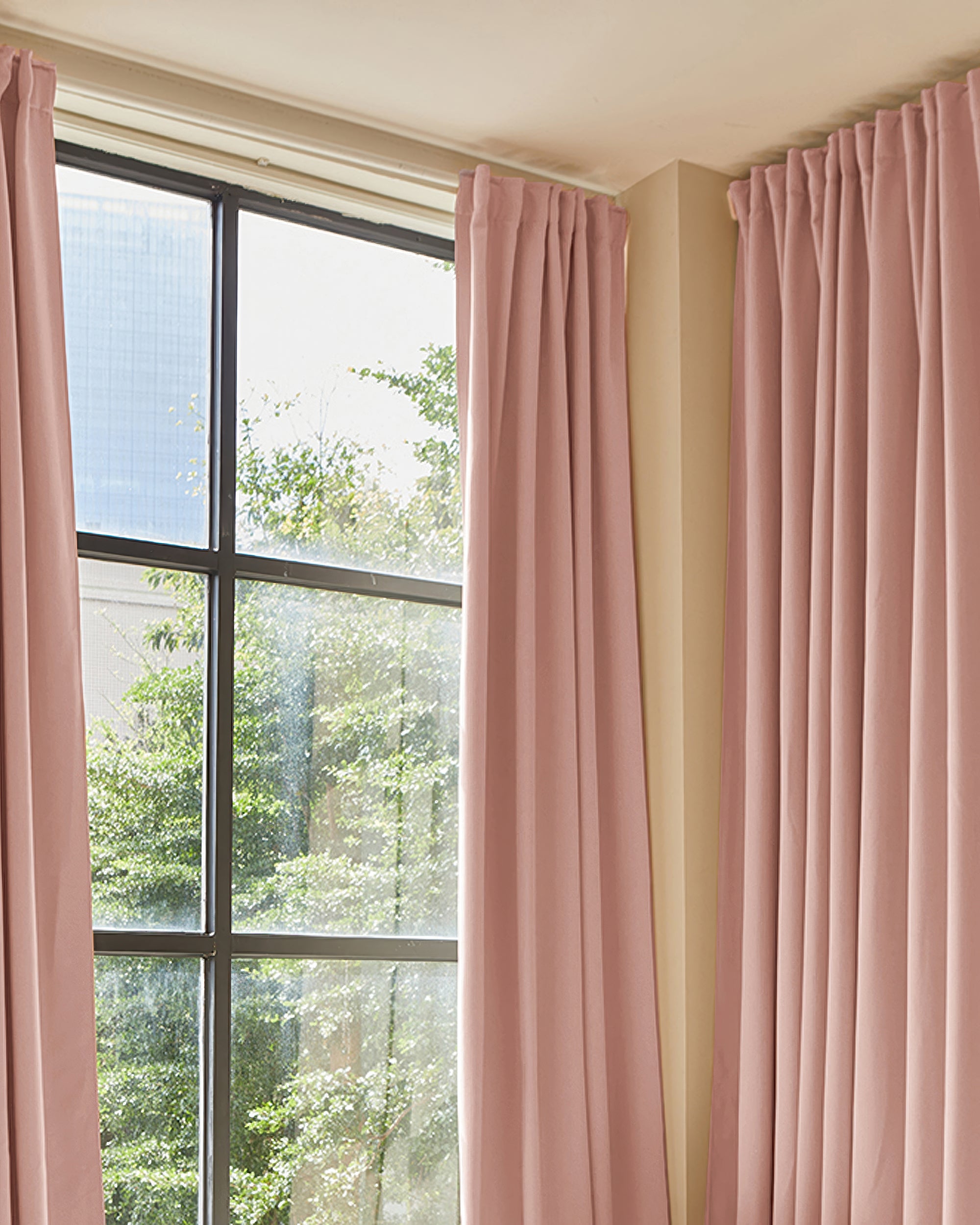 Hussein Custom Curtain Light Pink Living Room