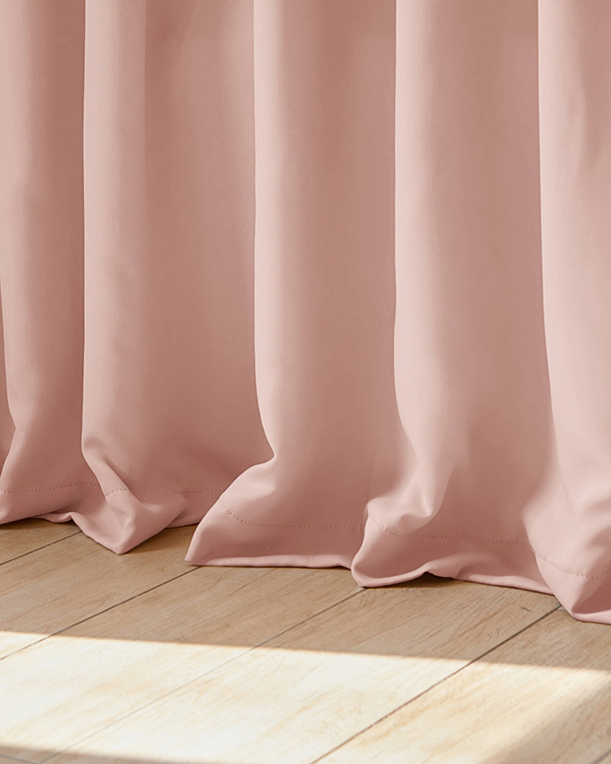 Hussein Custom Curtain Light Pink Puddle
