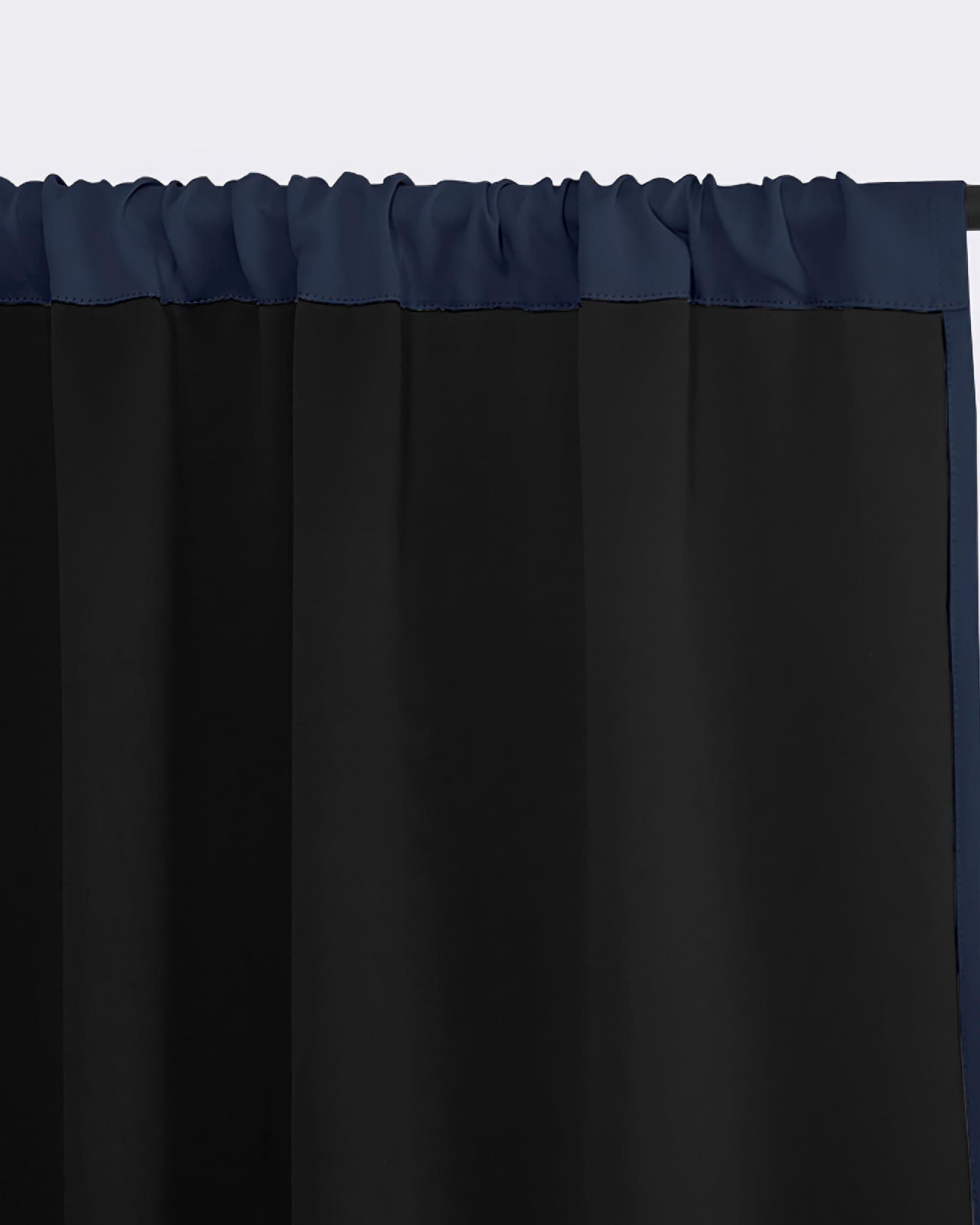 Hussein Custom Curtain Navy Blue Liner