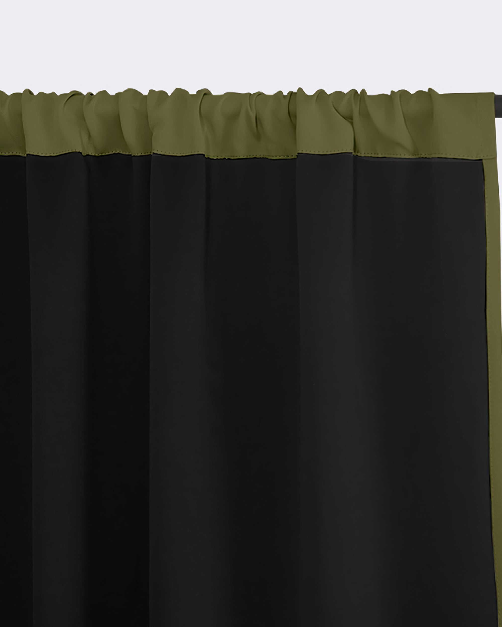 Hussein Custom Curtain Olive Green Liner