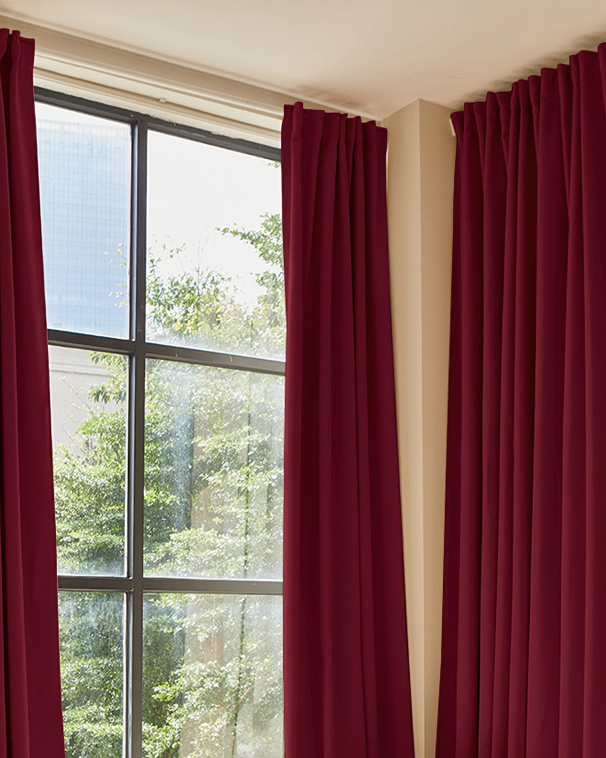 Hussein Custom Curtain Red Color Living Room