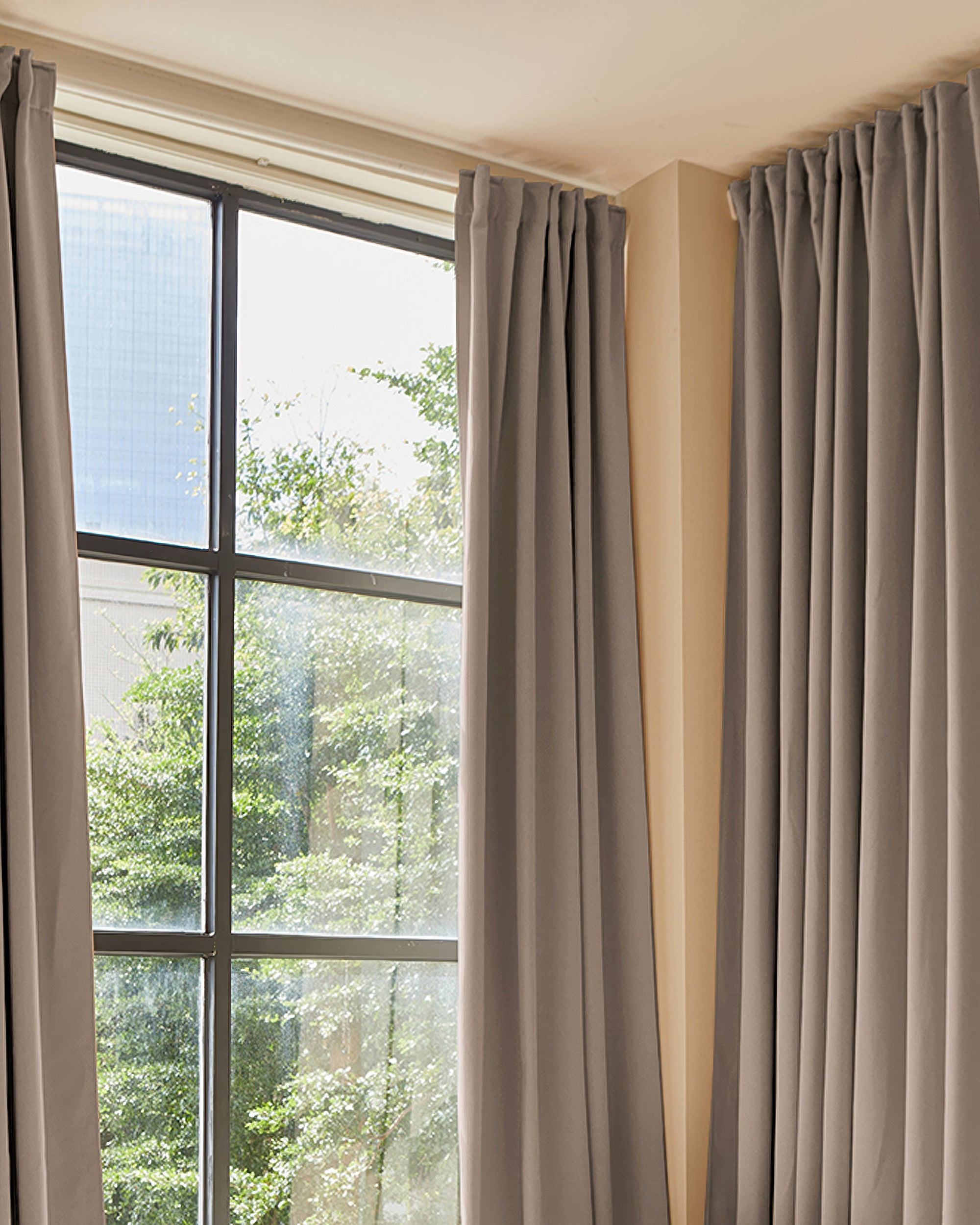 Hussein Custom Curtain Sand Living Room