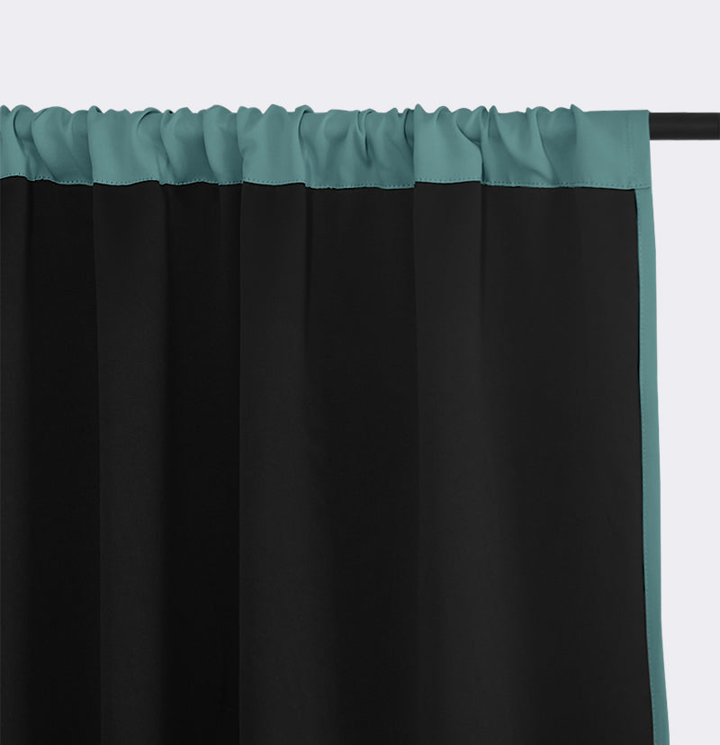 Hussein Custom Curtain Sea Teal Liner