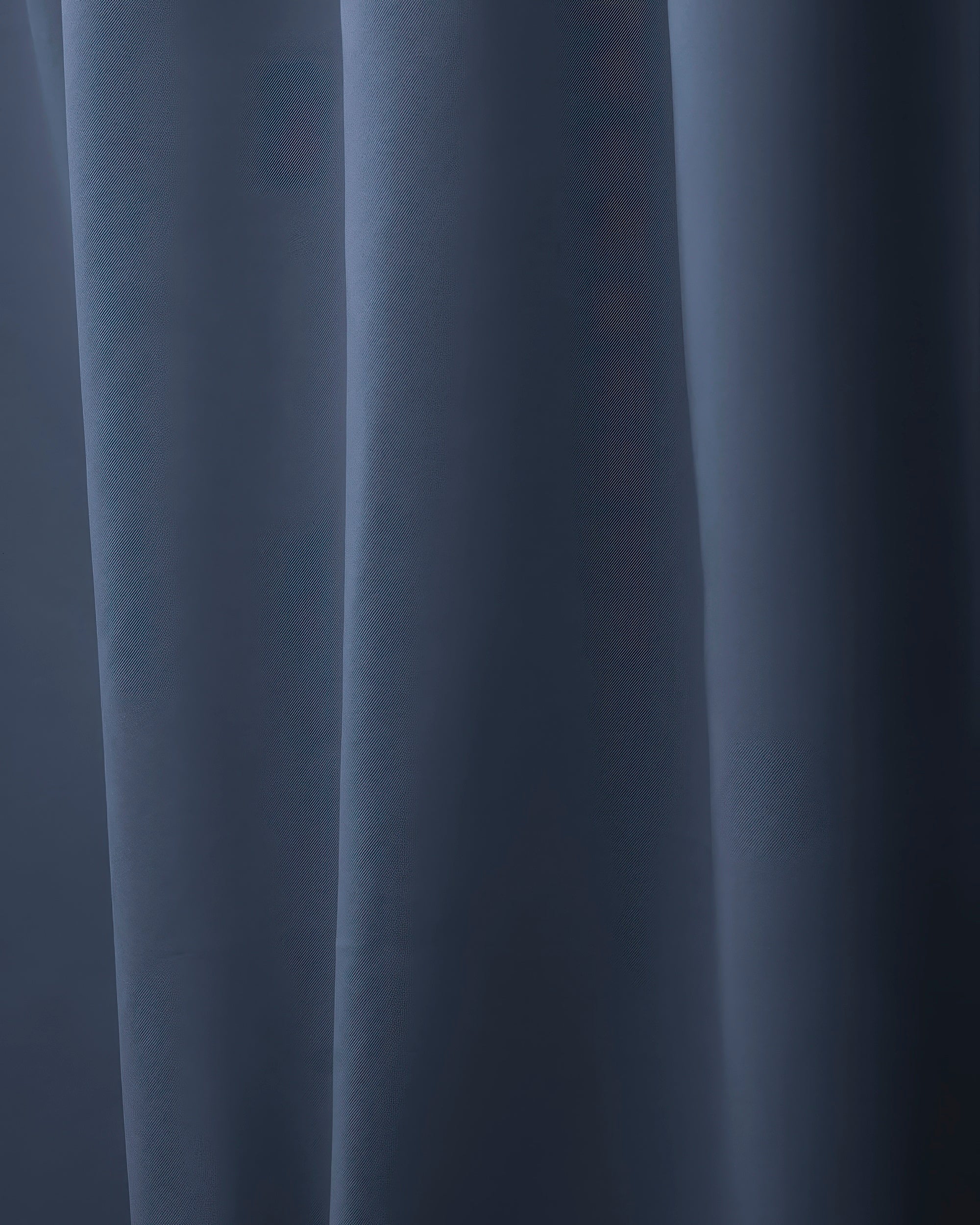 Hussein Custom Curtain Stone Blue Close-up