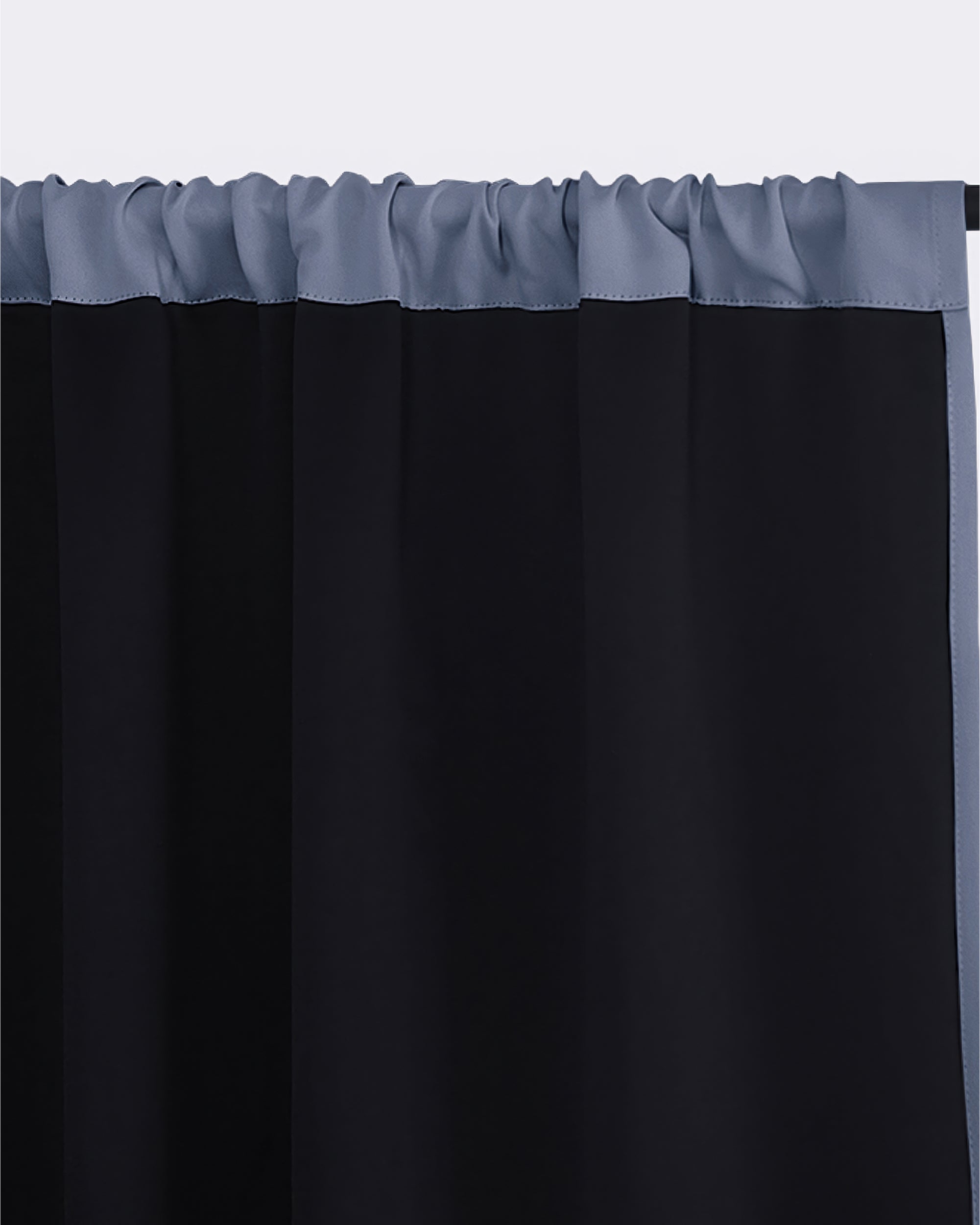 Hussein Custom Curtain Stone Blue Liner