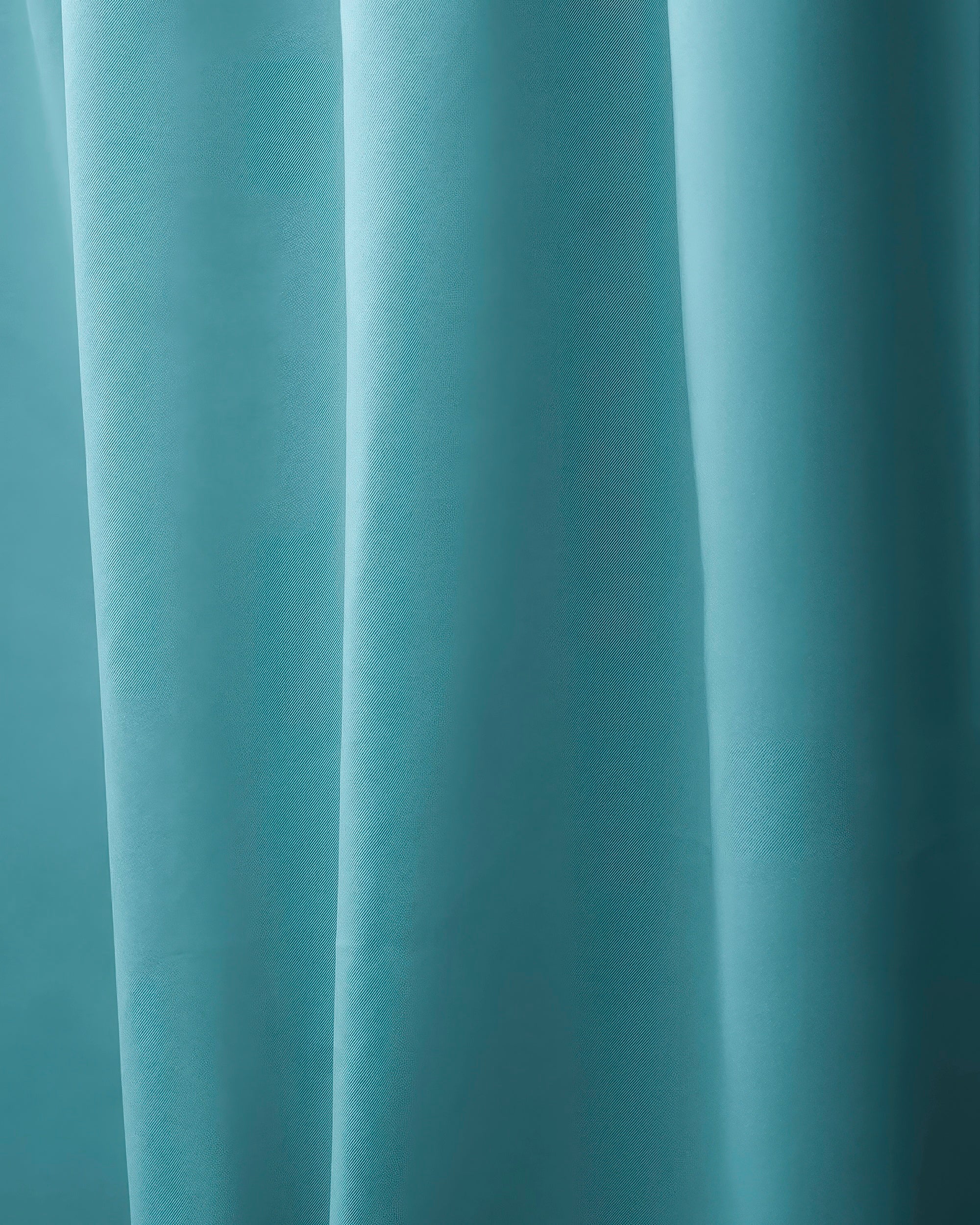 Hussein Custom Curtain Teal Blue Close-up