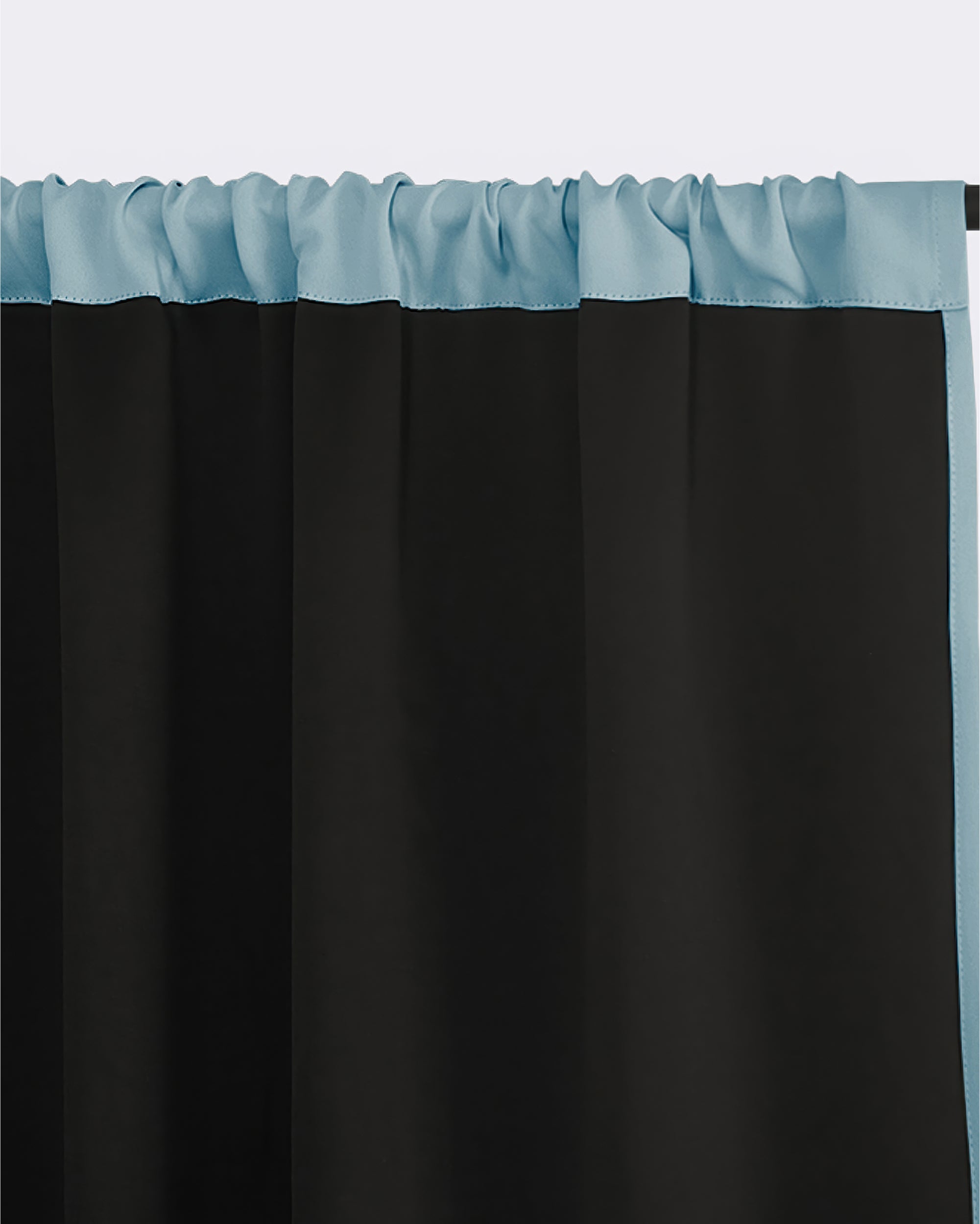 Hussein Custom Curtain Teal Blue Liner