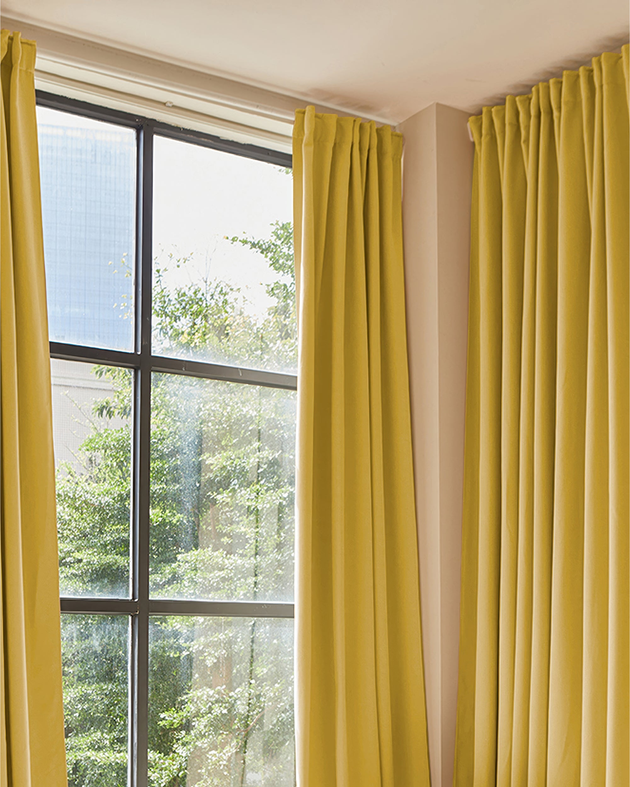Hussein Custom Curtain Yellow Living Room
