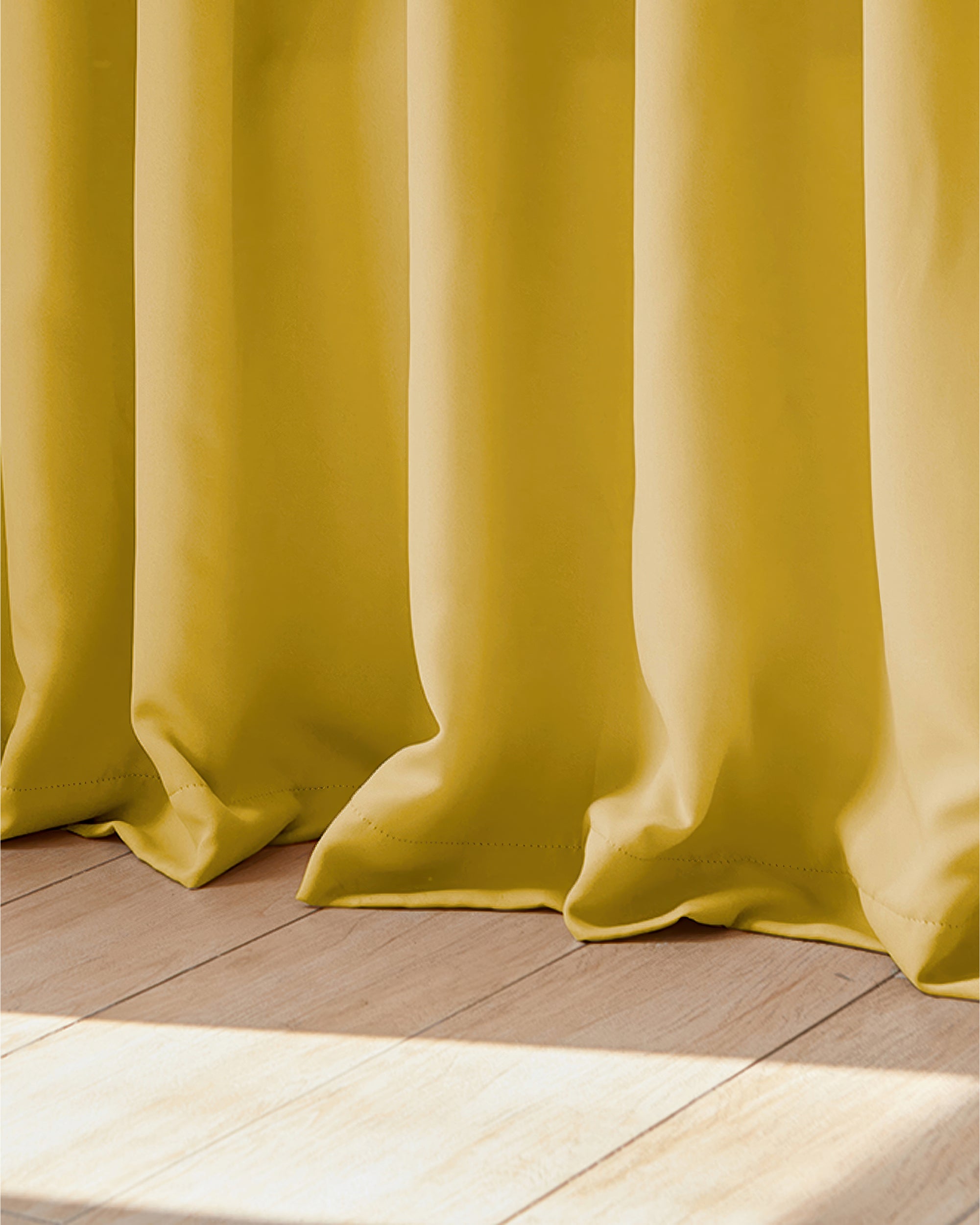 Hussein Custom Curtain Yellow Puddle
