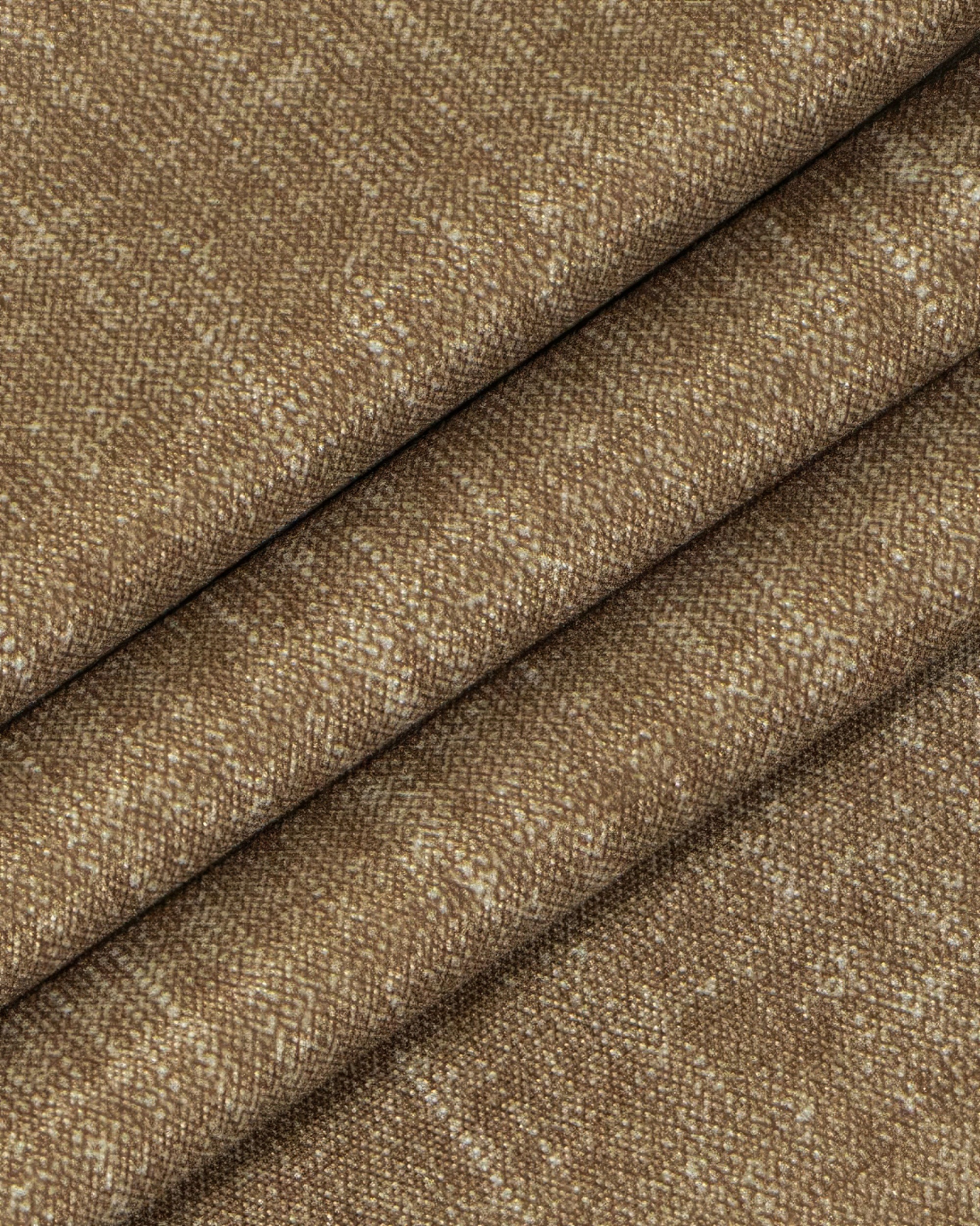 Kensington Linen Look Custom Curtain Brown Close-up