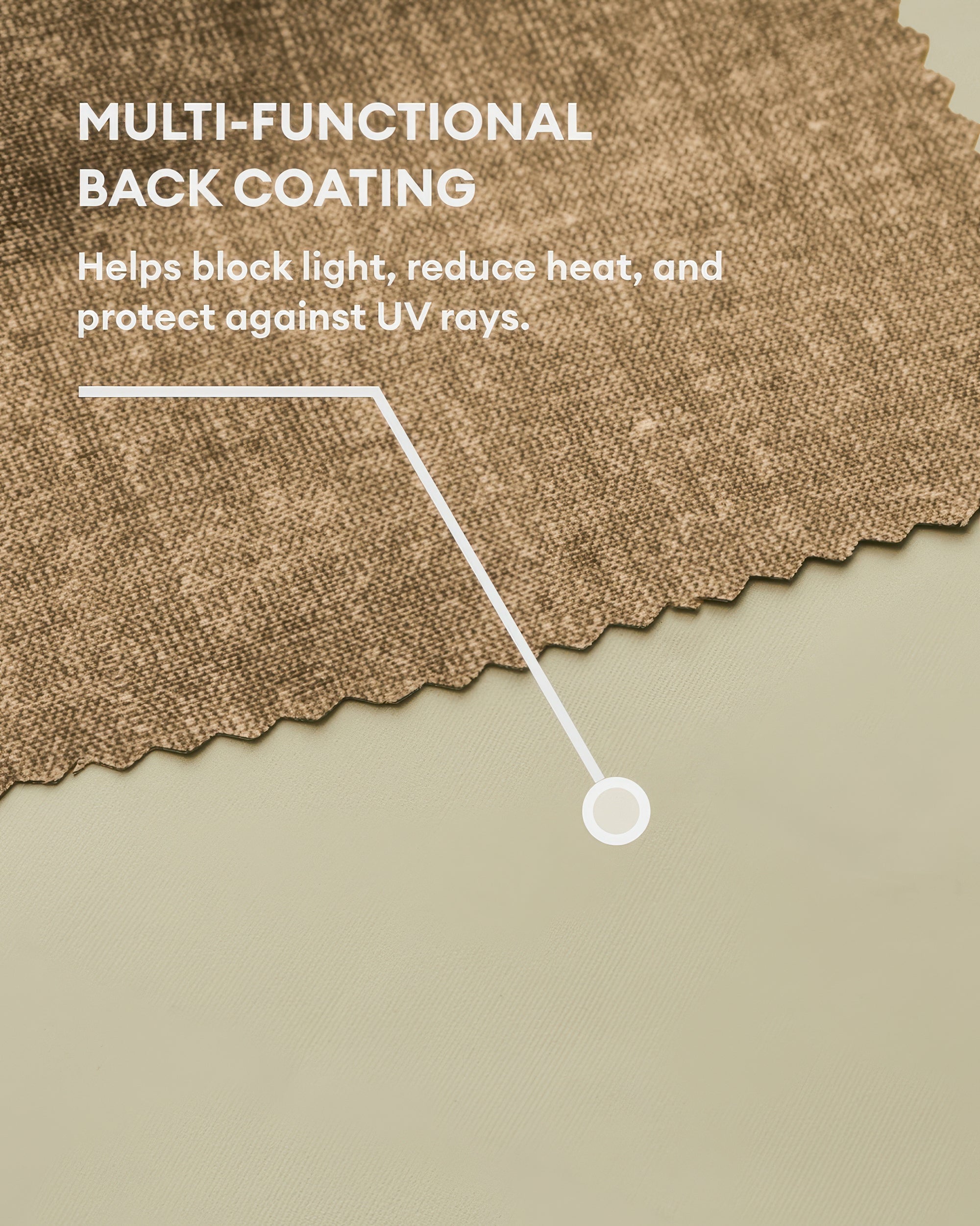 Kensington Linen Look Custom Curtain Brown Fabric Details