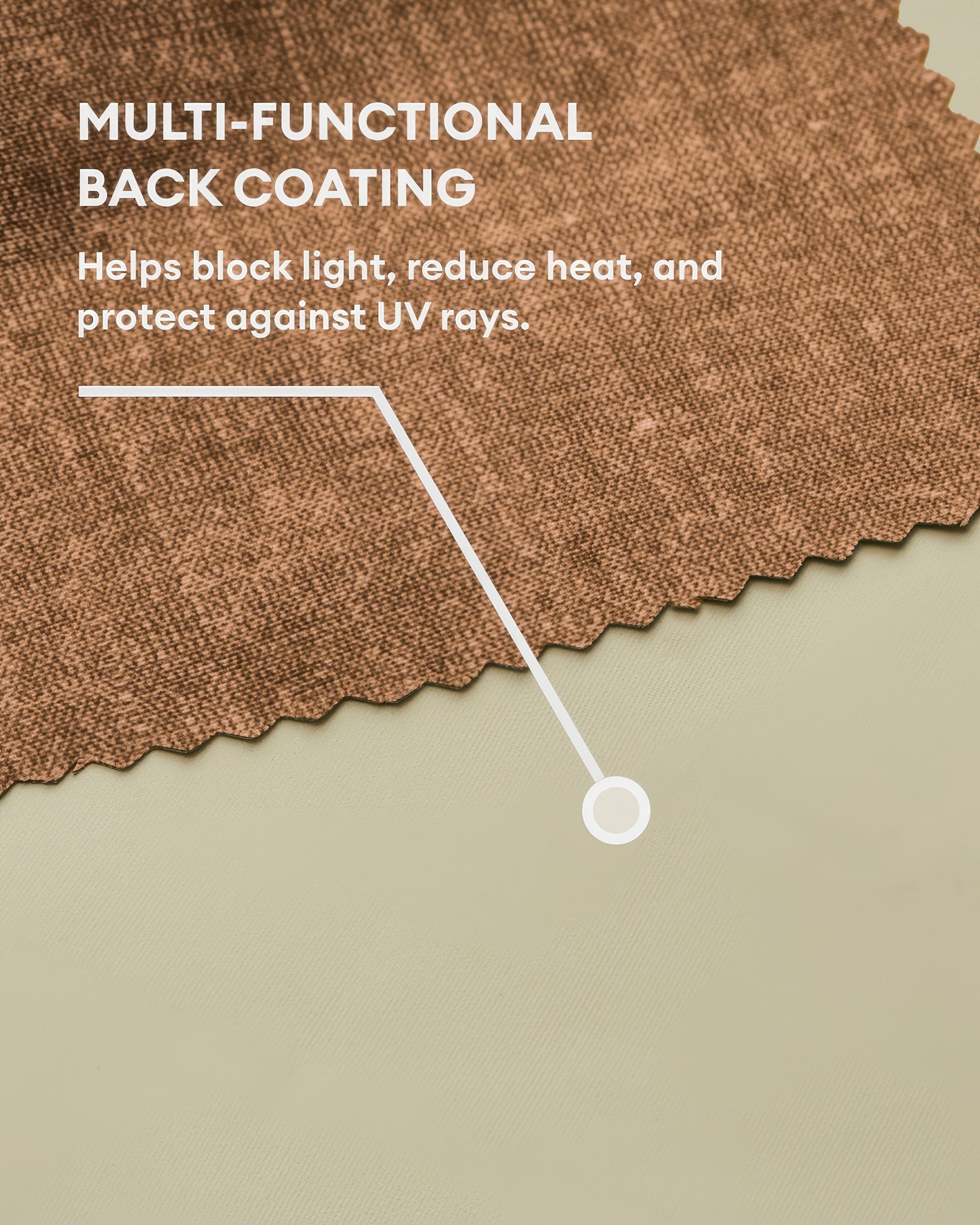 Kensington Linen Look Custom Curtain Terracotta Fabric Details