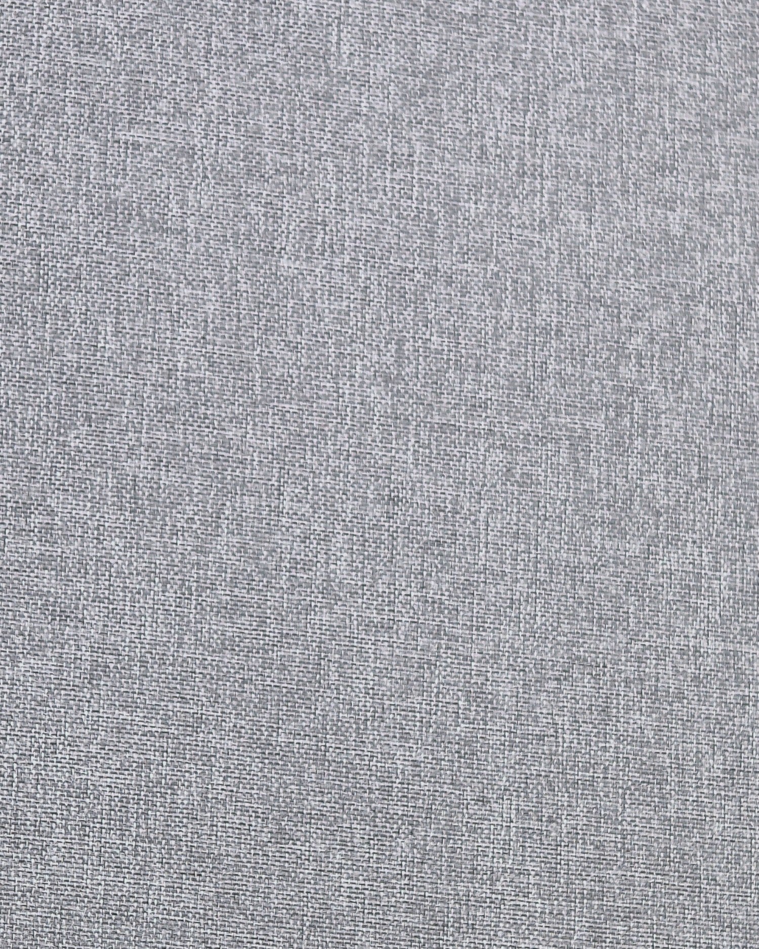 Close-up of the grey woven texture for Linden NFPA 701 IFR 100% blackout custom curtains.