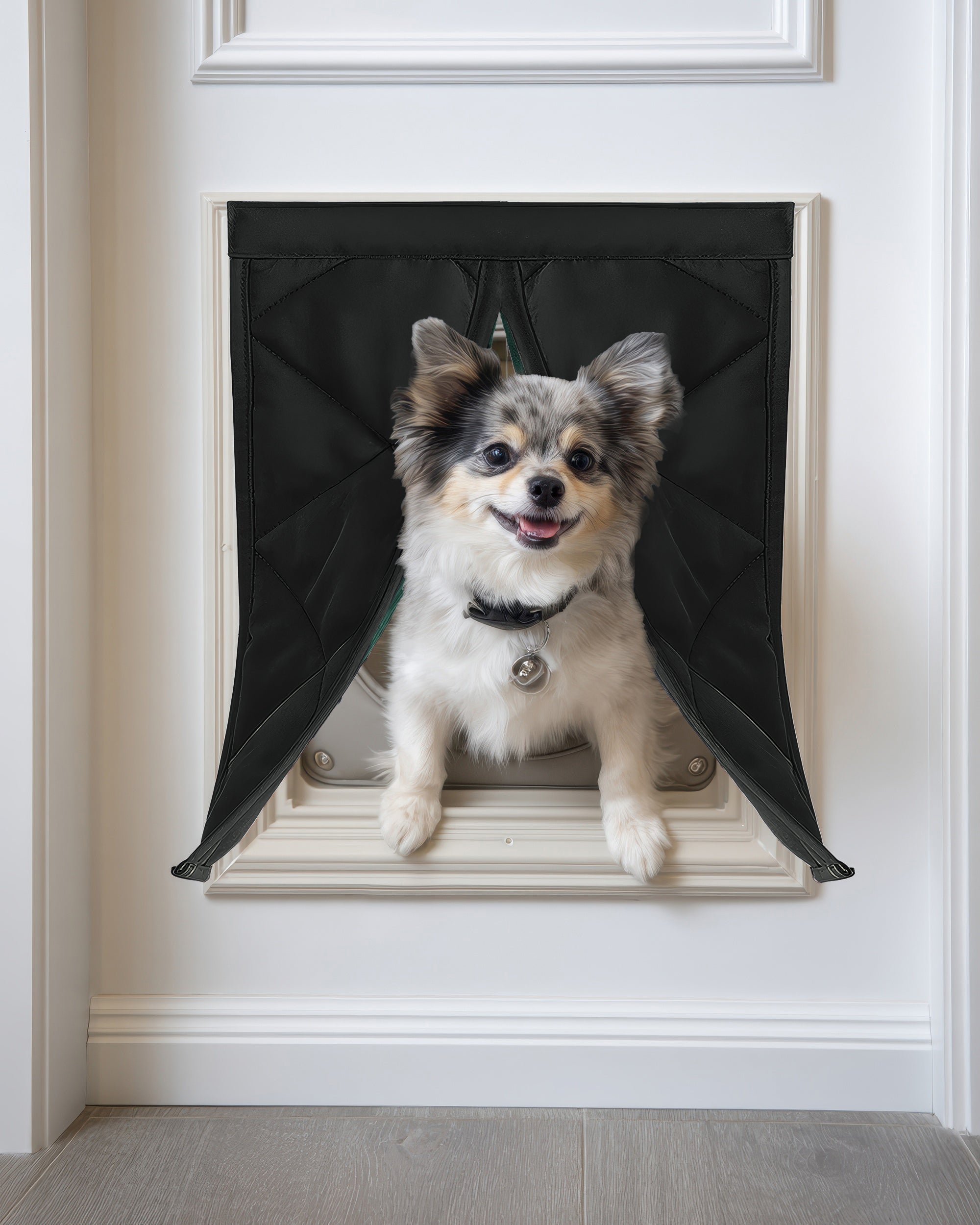 Oxford Thermal Custom Pet Door Cover Black Front