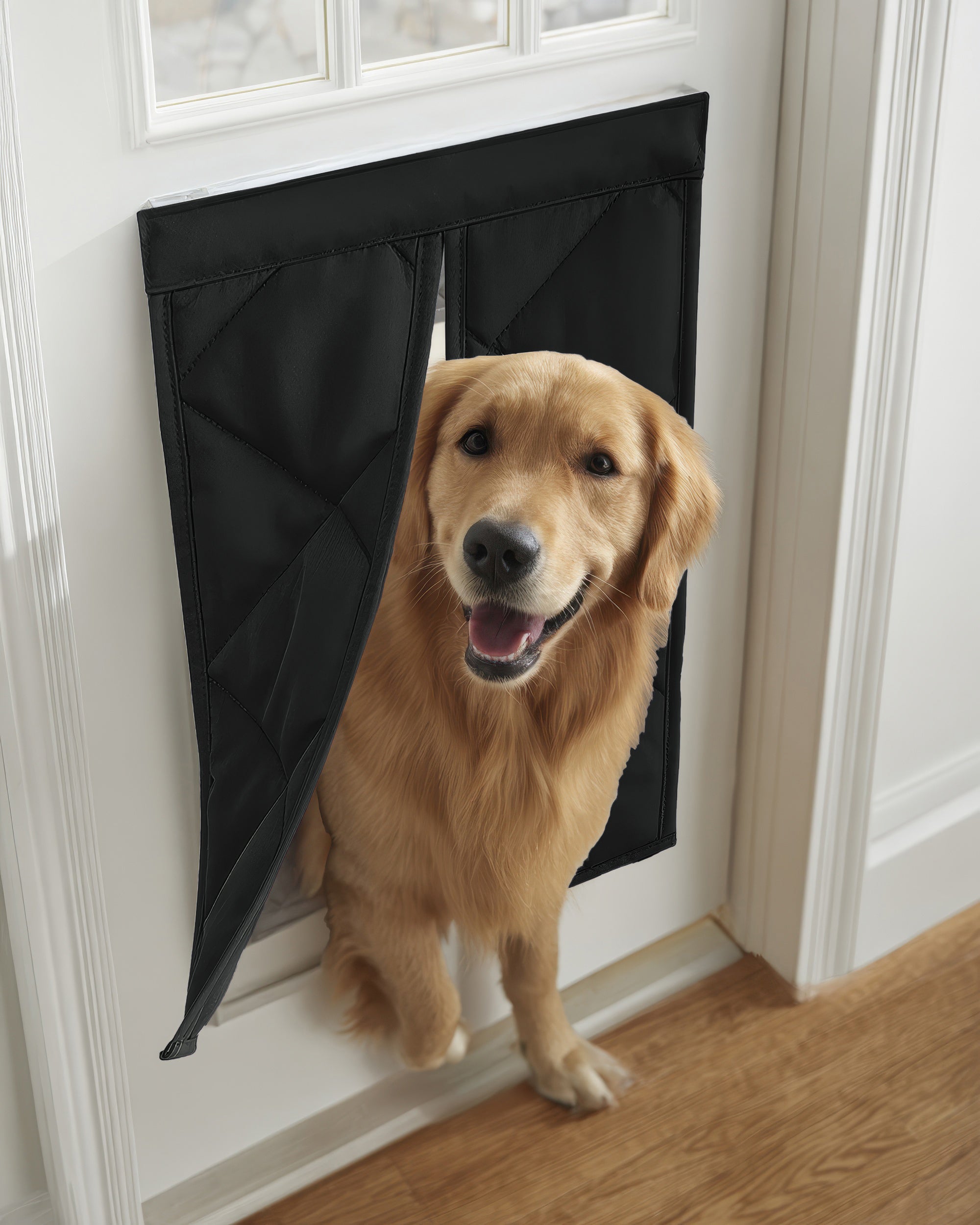 Oxford Thermal Custom Pet Door Cover Black Large Size