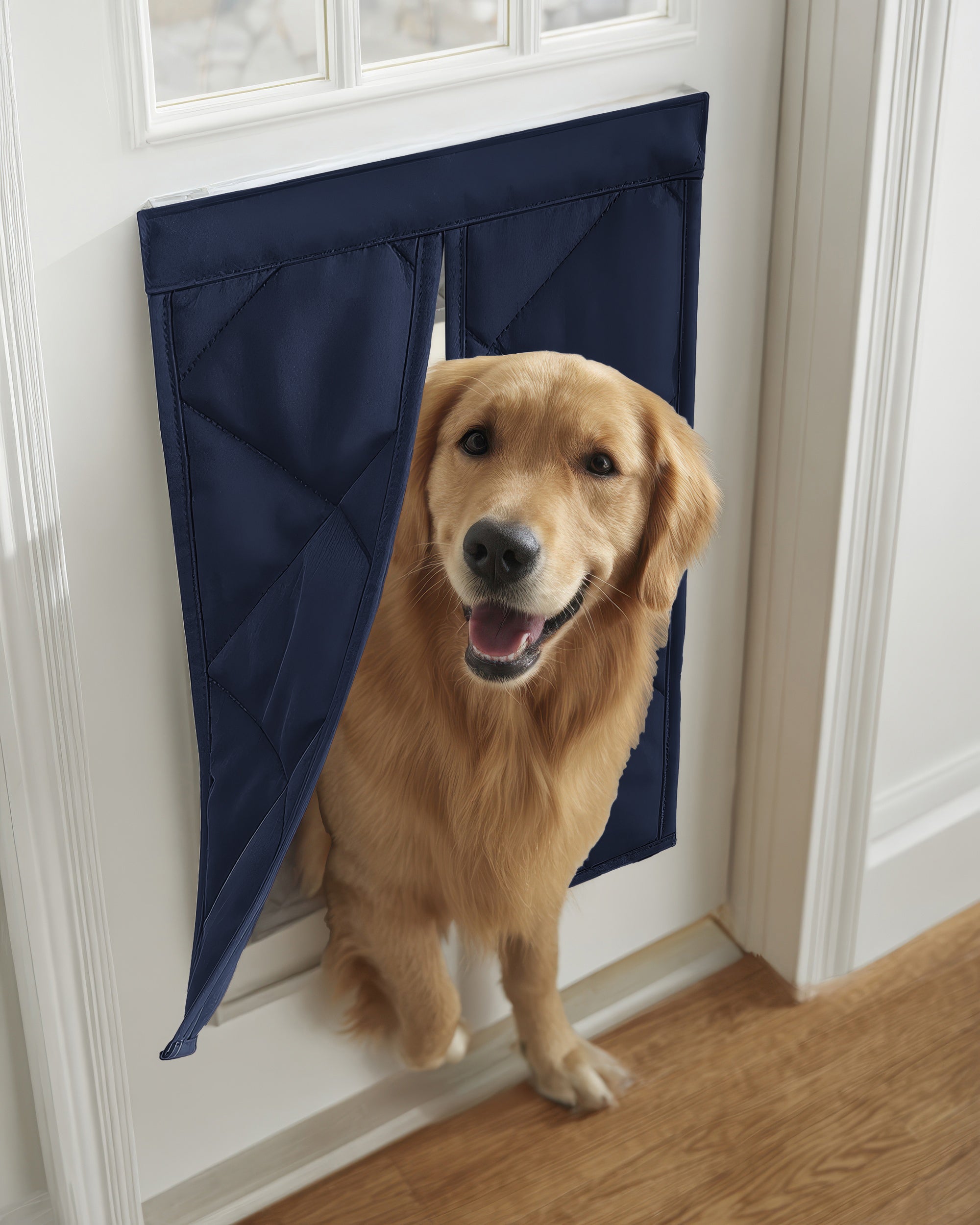 Oxford Thermal Custom Pet Door Cover Dark Blue Large Size