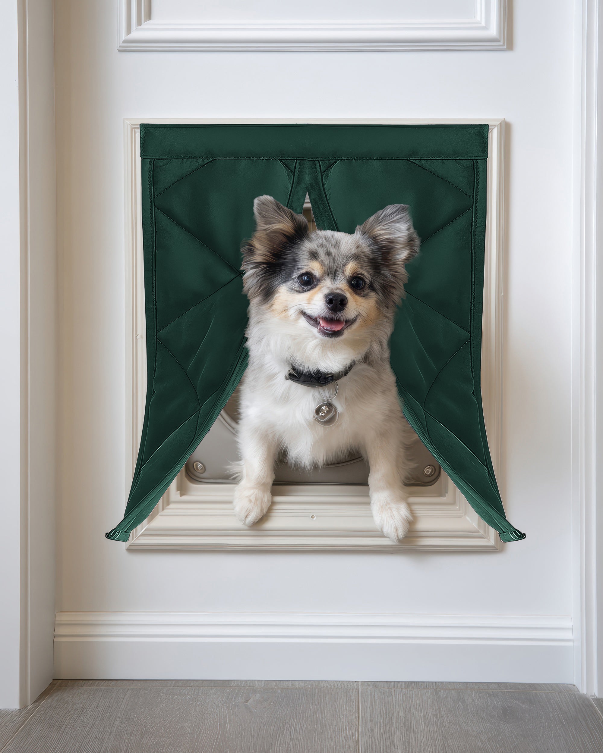 Oxford Thermal Custom Pet Door Cover Green Front