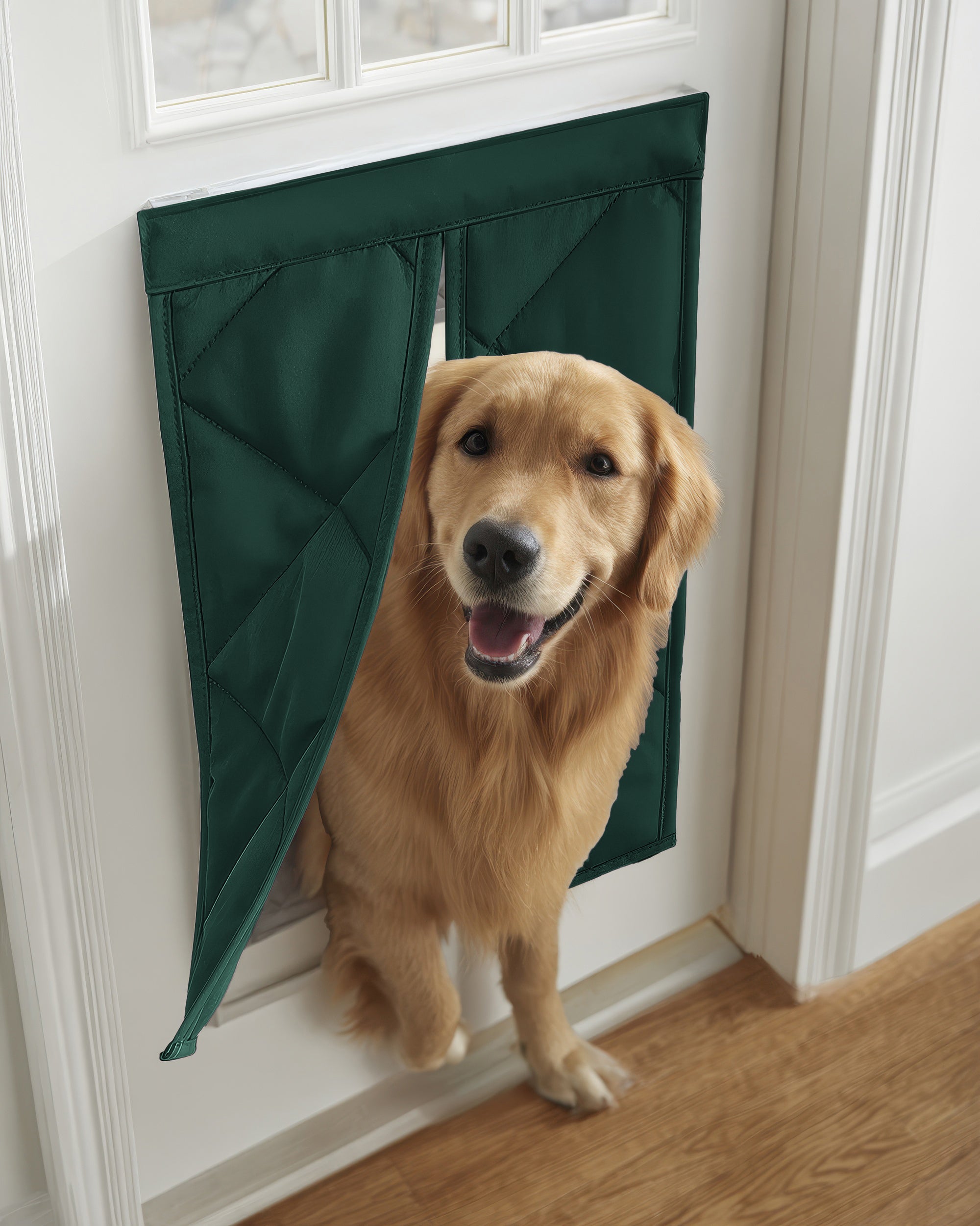 Oxford Thermal Custom Pet Door Cover Green Large Size