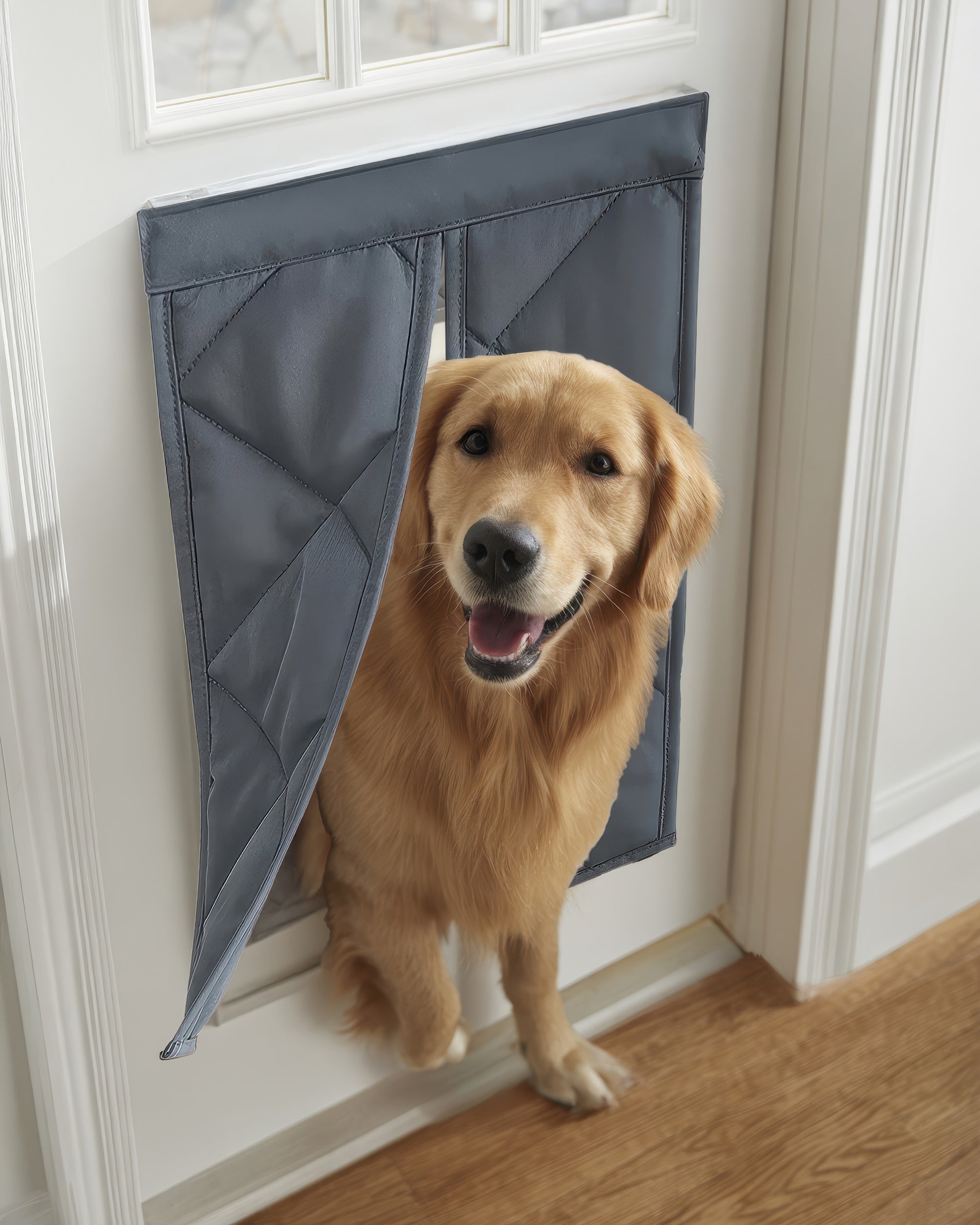 Oxford Thermal Custom Pet Door Cover Grey Large Pets