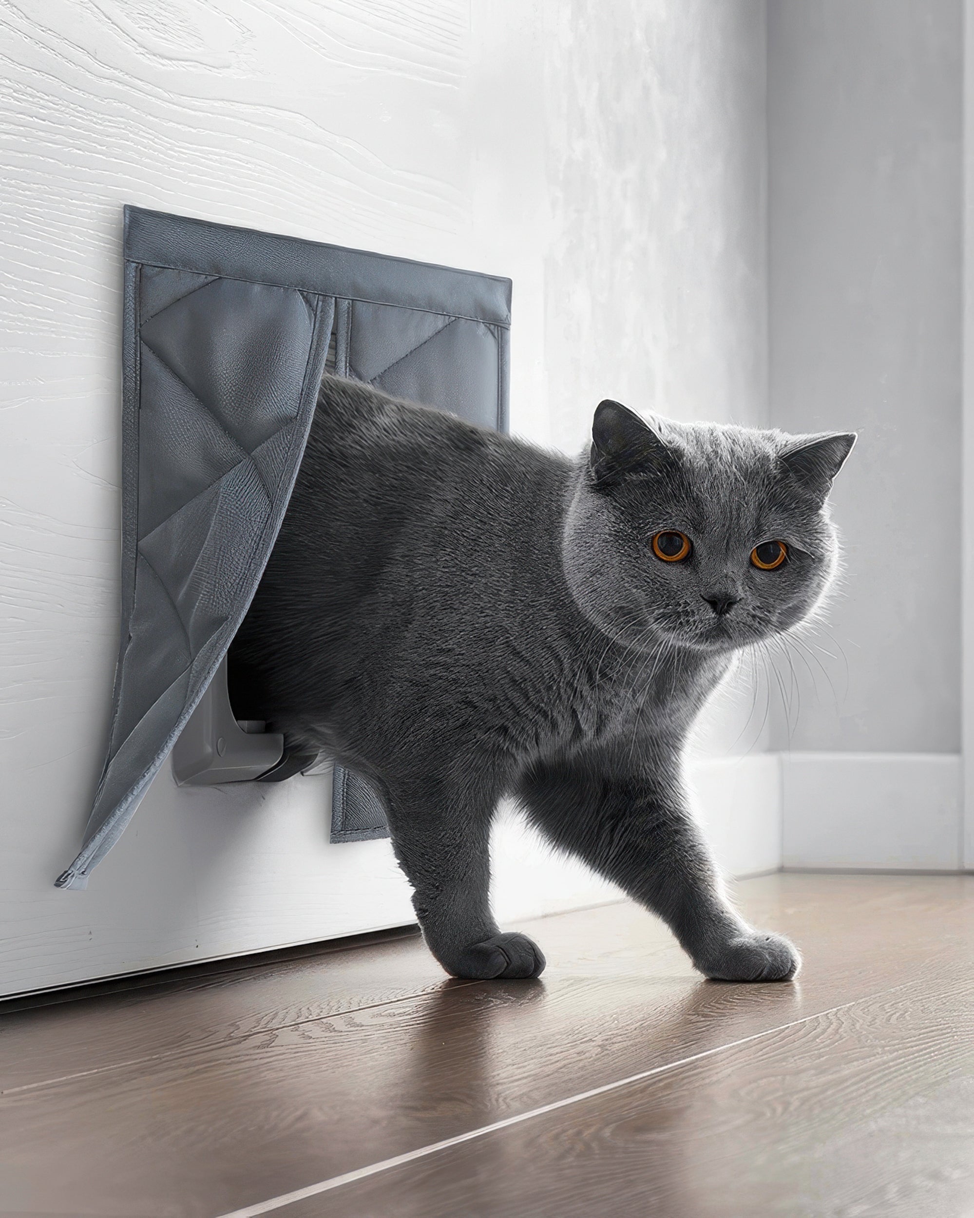 Oxford Thermal Custom Pet Door Cover Grey Side