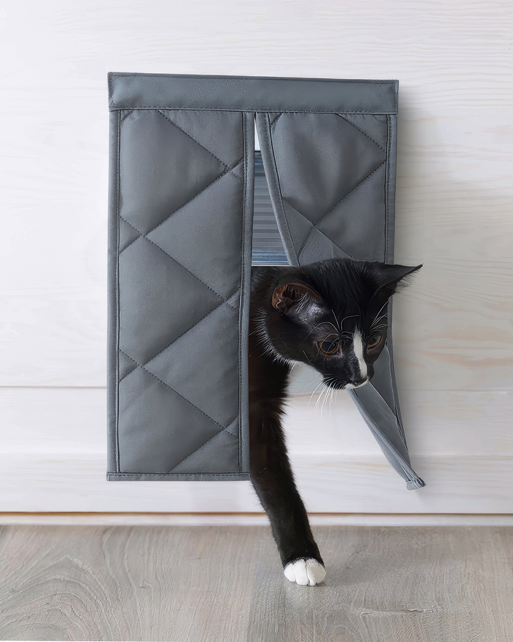 Oxford Thermal Custom Pet Door Cover Grey Small Pets