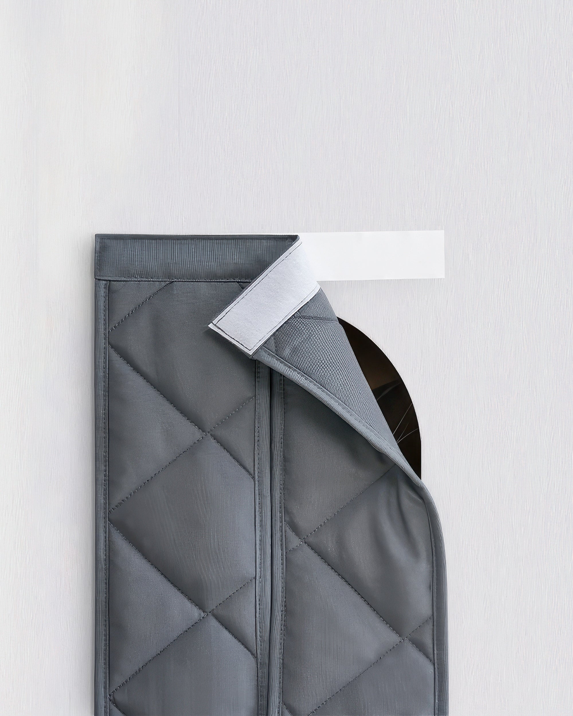 Oxford Thermal Custom Pet Door Cover Grey Velcro
