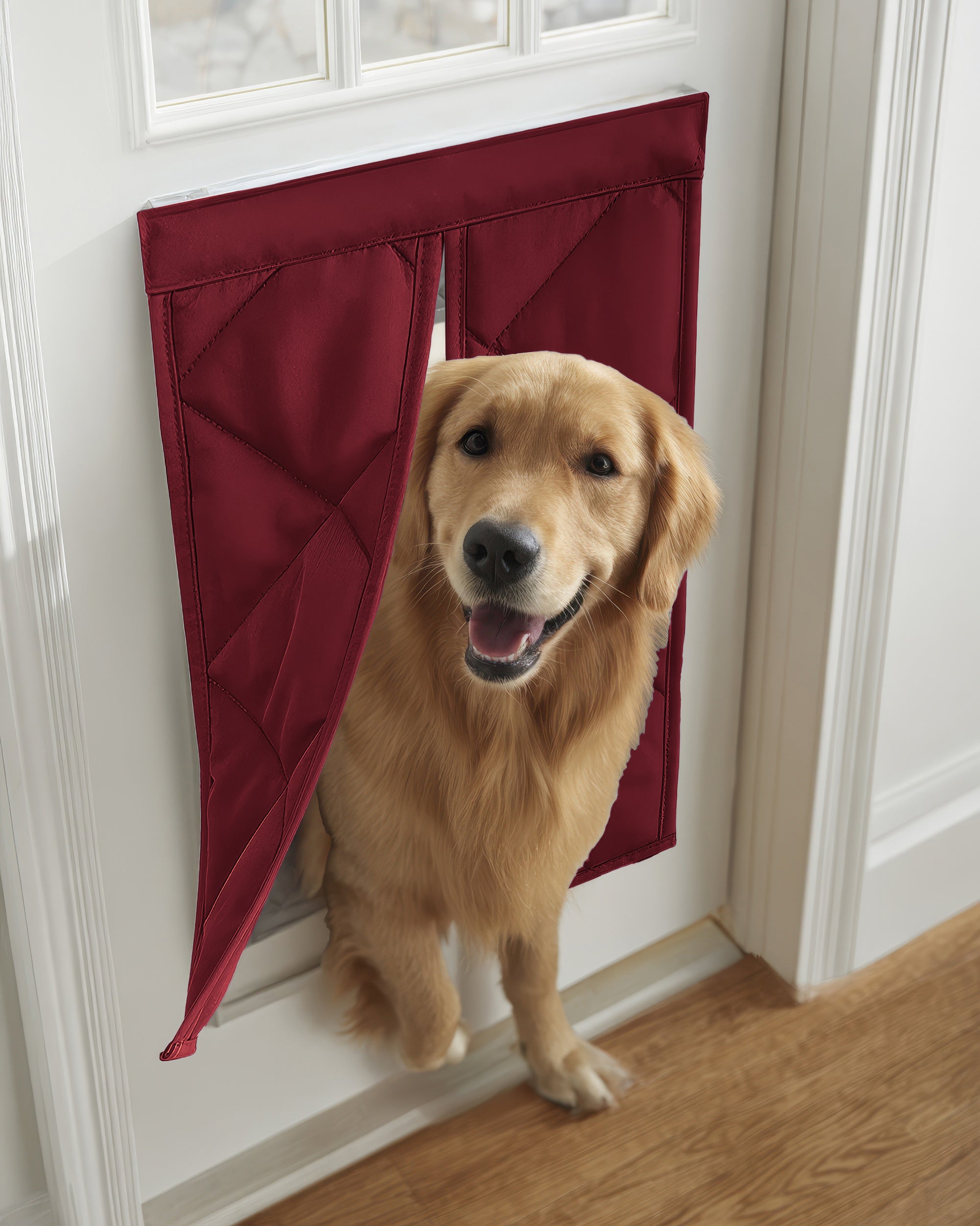 Oxford Thermal Custom Pet Door Cover Red Large Size