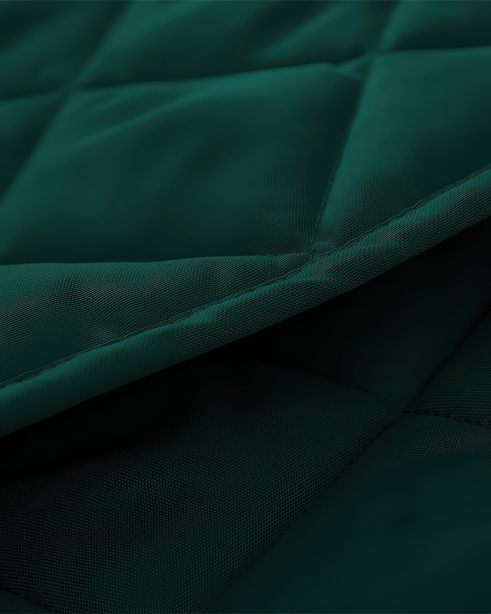 Oxford Thermal Magnetic Door Curtain Green Close-up