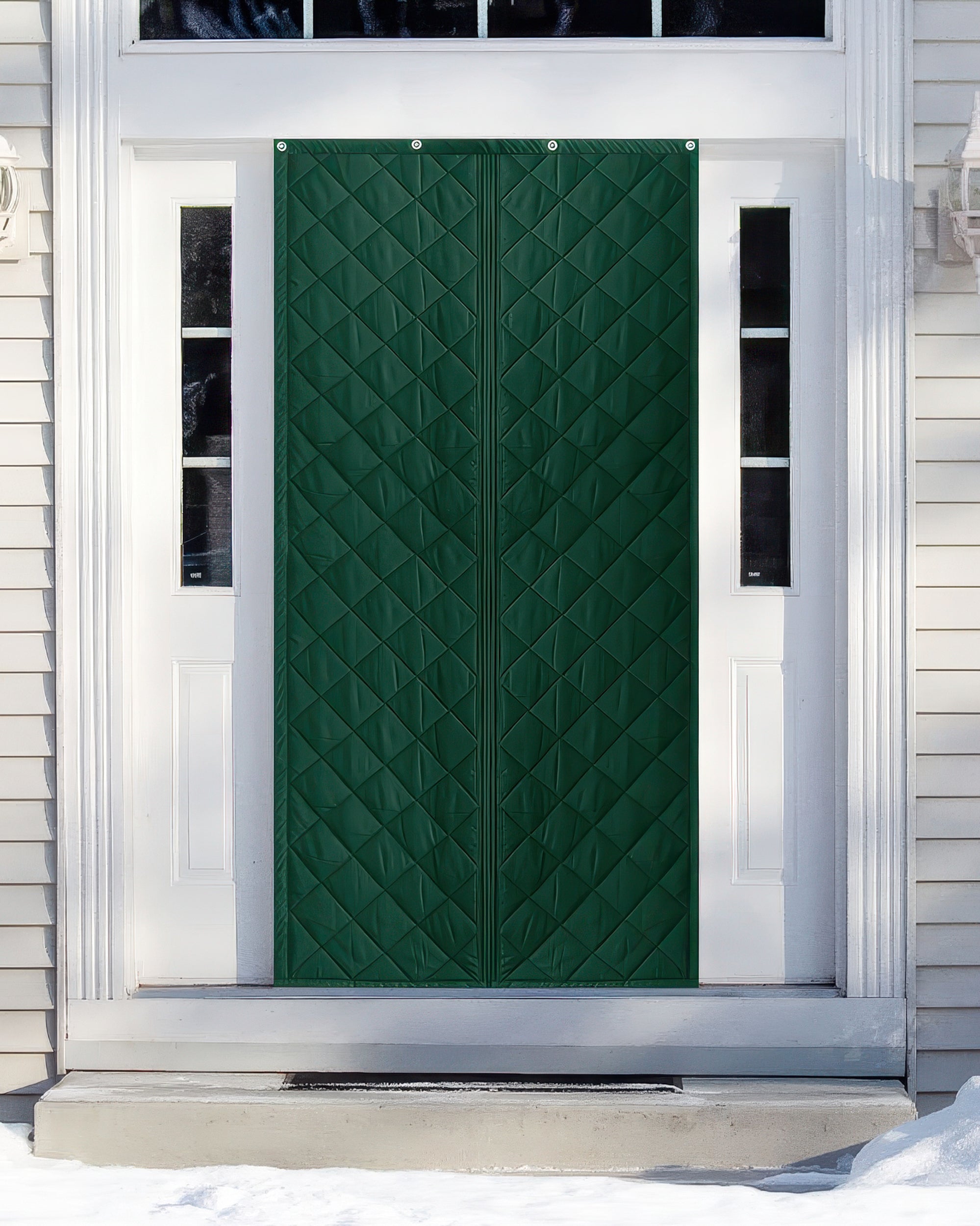 Oxford Thermal Magnetic Door Curtain Green Front