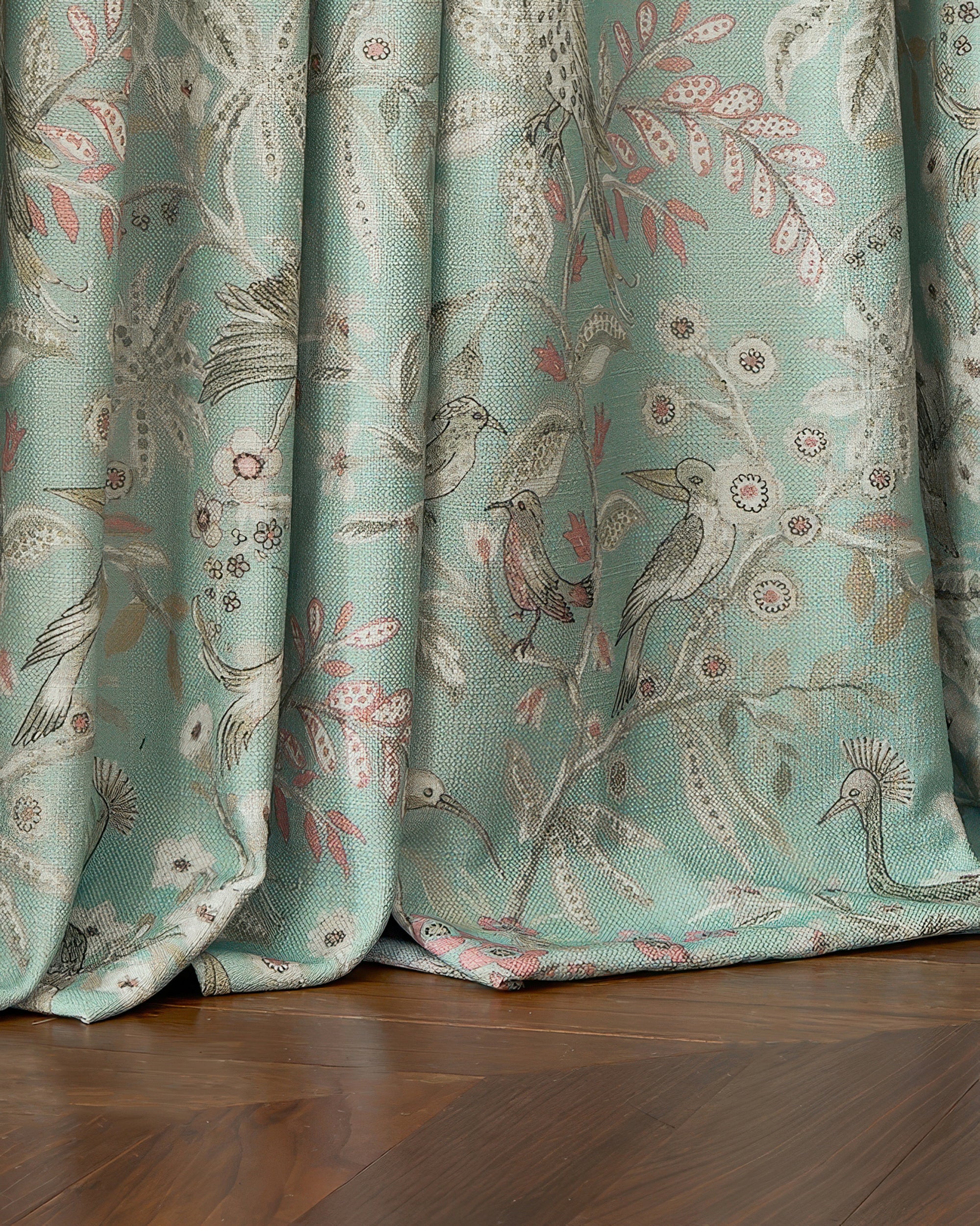 Peacock Linen Blend Summer Puddle