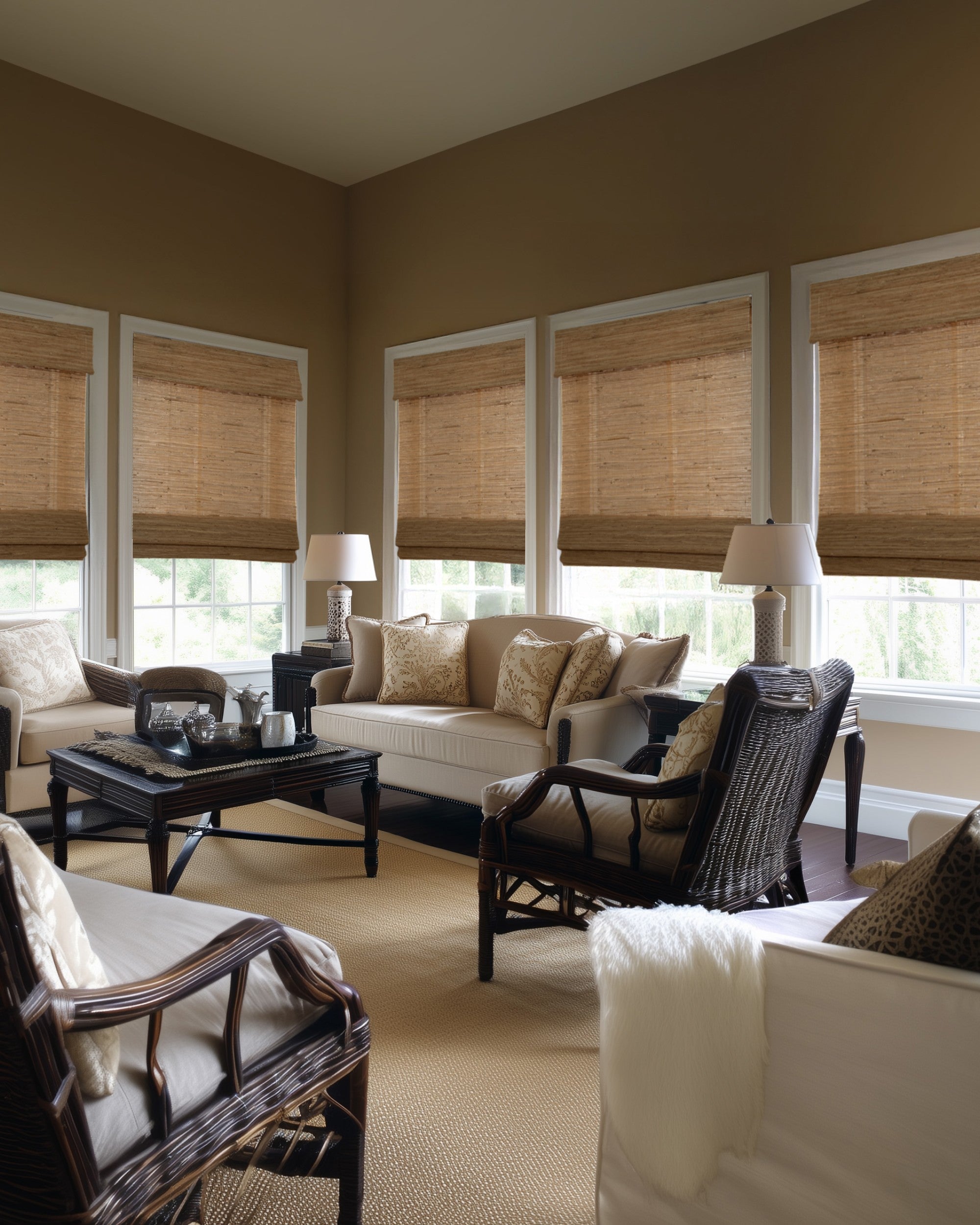 Mia Jute Woven Shade - Sand
