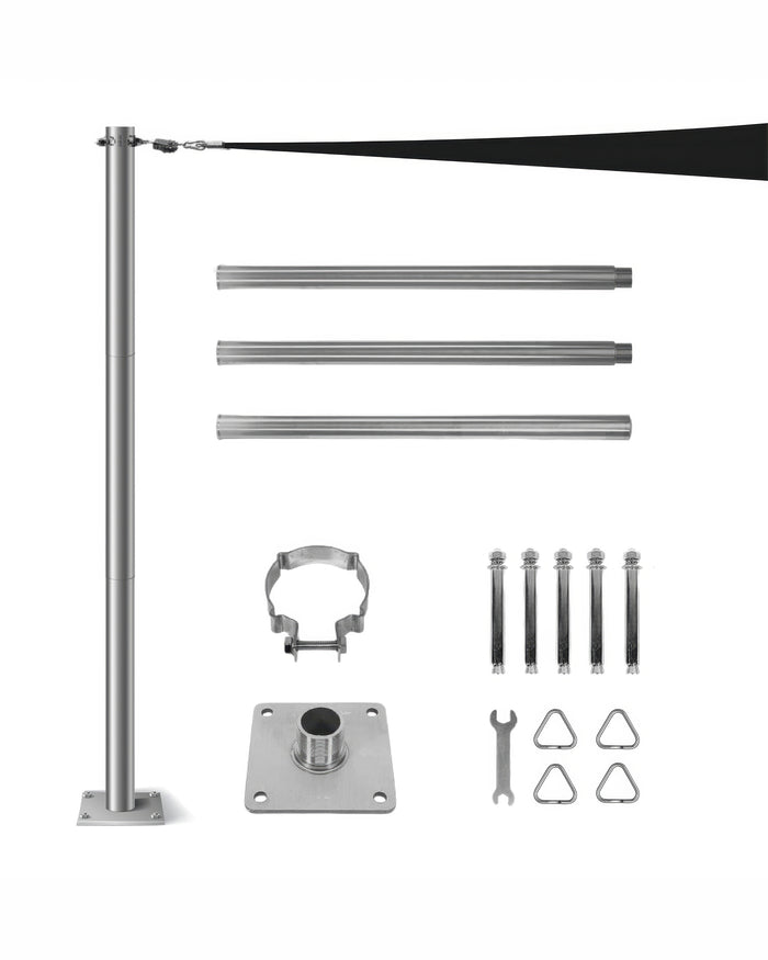 Stainless Steel Sun Shade Sail Support Pole