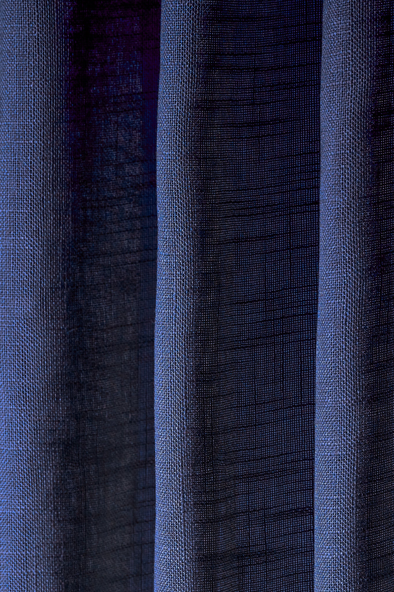 Tehreem Textured Sheer Custom Curtain Dark Blue Close-up