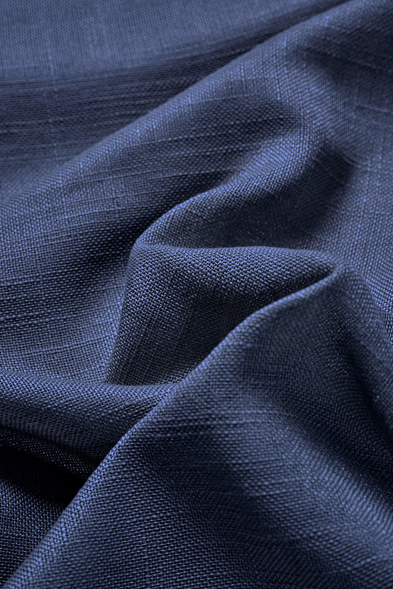 Tehreem Textured Sheer Custom Curtain Dark Blue Fabric