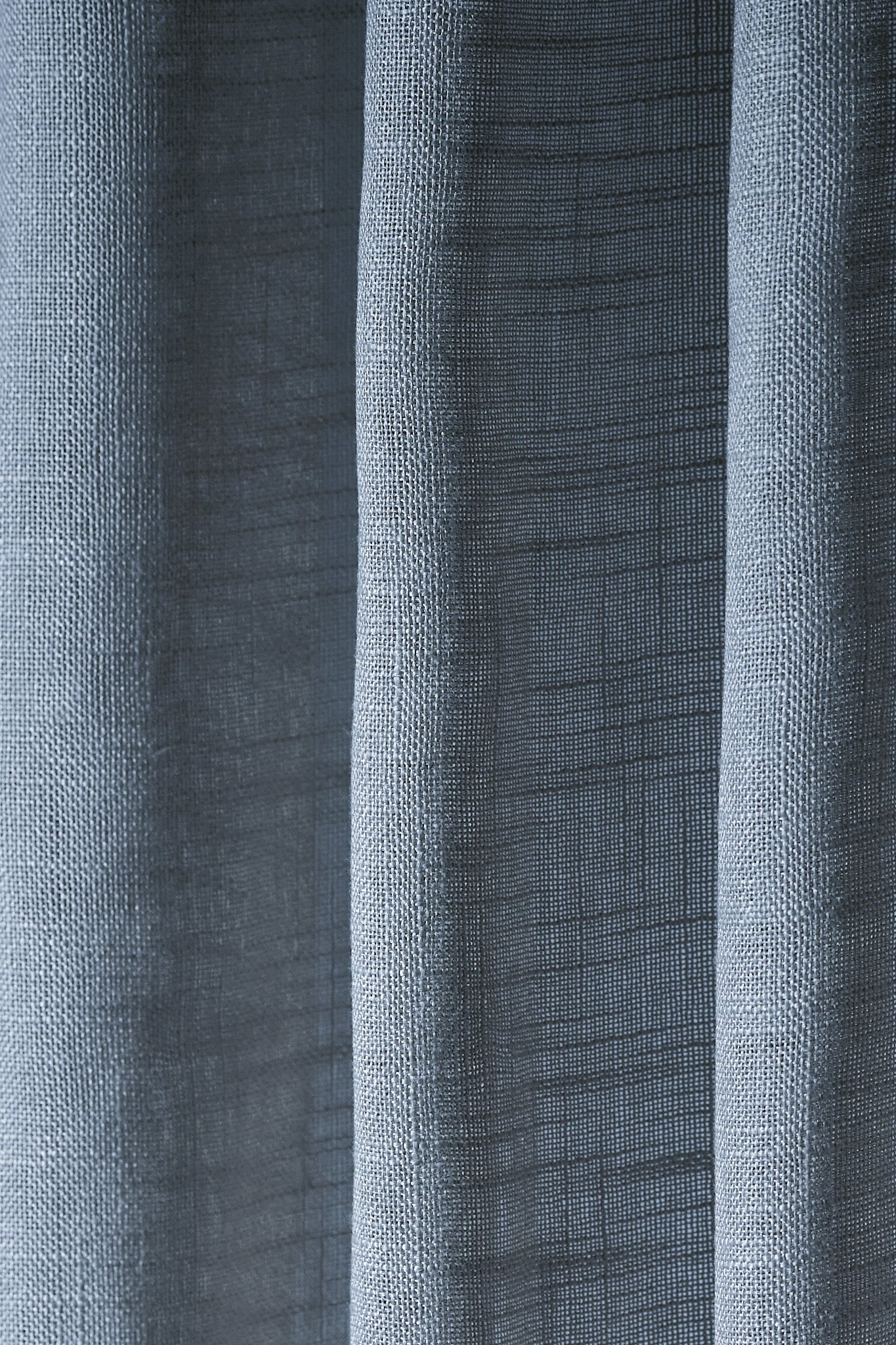 Tehreem Textured Sheer Custom Curtain Stone Blue Close-up