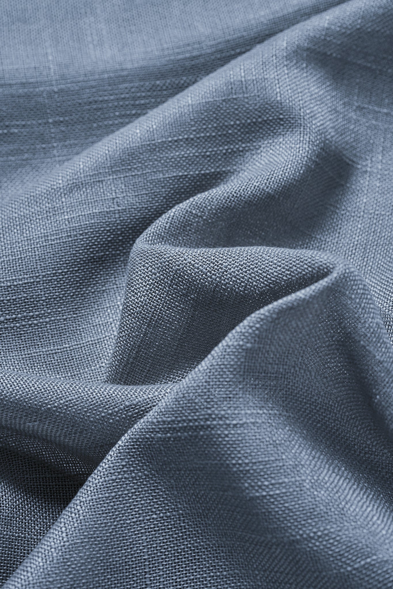 Tehreem Textured Sheer Custom Curtain Stone Blue Fabric