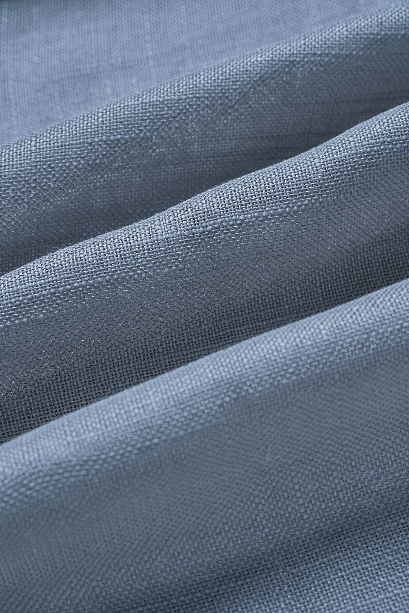 Tehreem Textured Sheer Custom Curtain Stone Blue Fabric Close-up