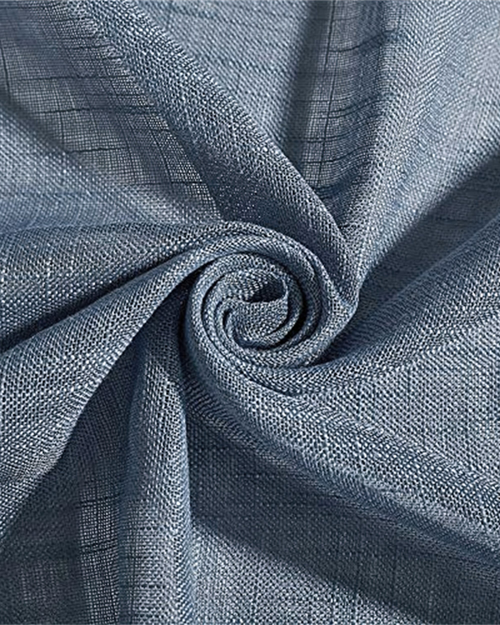 Tehreem Textured Sheer Custom Curtain Stone Blue Thumbnail