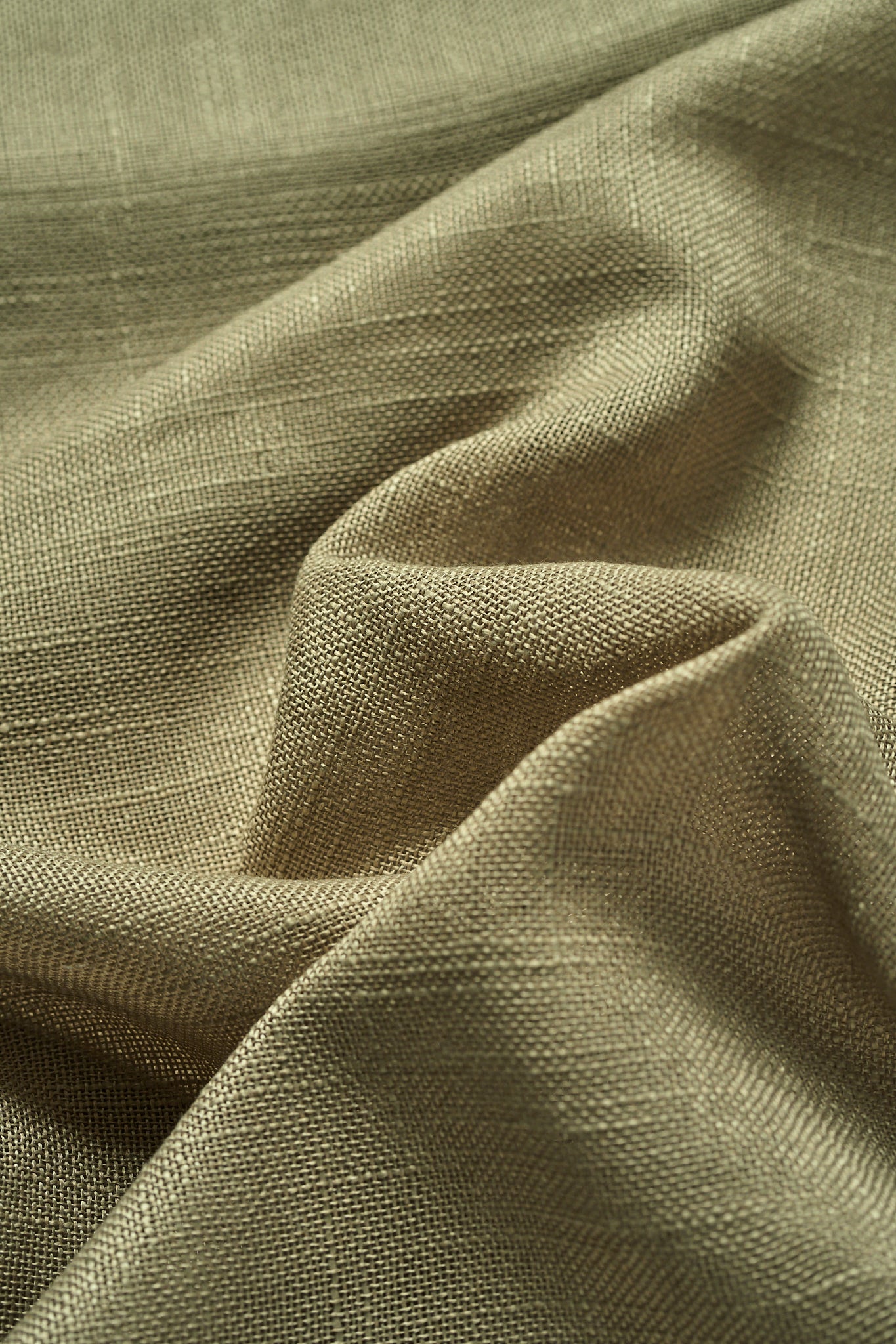 Tehreem Textured Sheer Custom Curtain Taupe Fabric Close-up