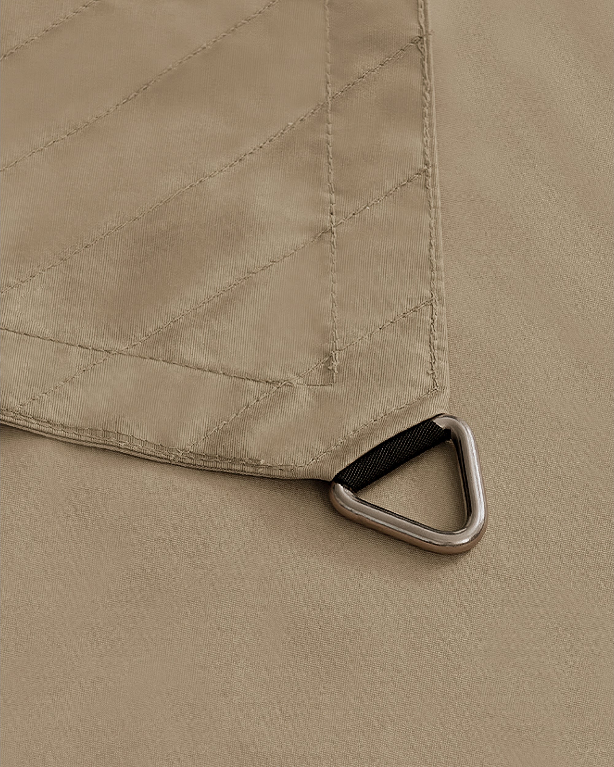 UVShield Waterproof Triangle Sun Shade Sail Beige Connect Hook