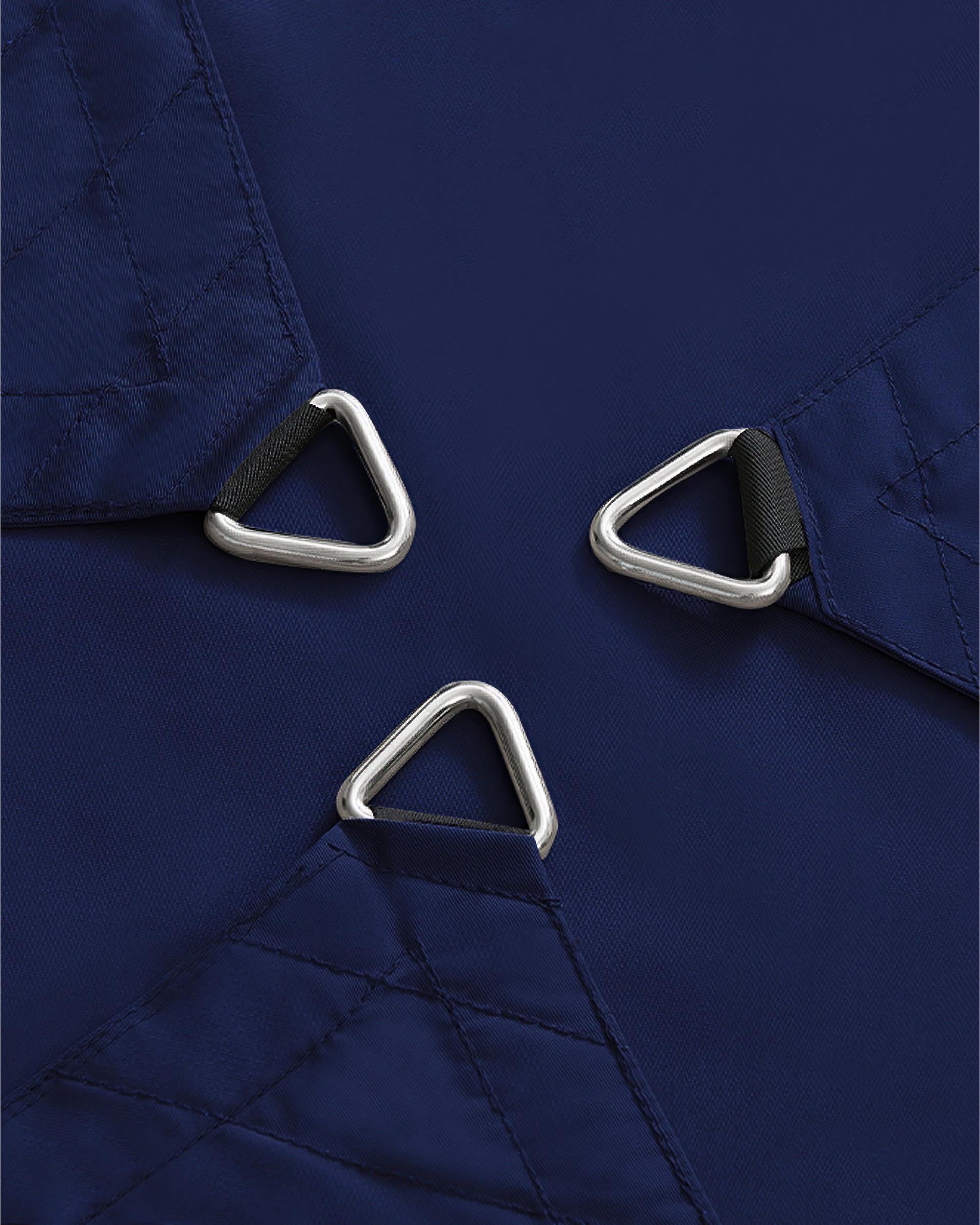 UVShield Waterproof Triangle Sun Shade Sail Blue Installation