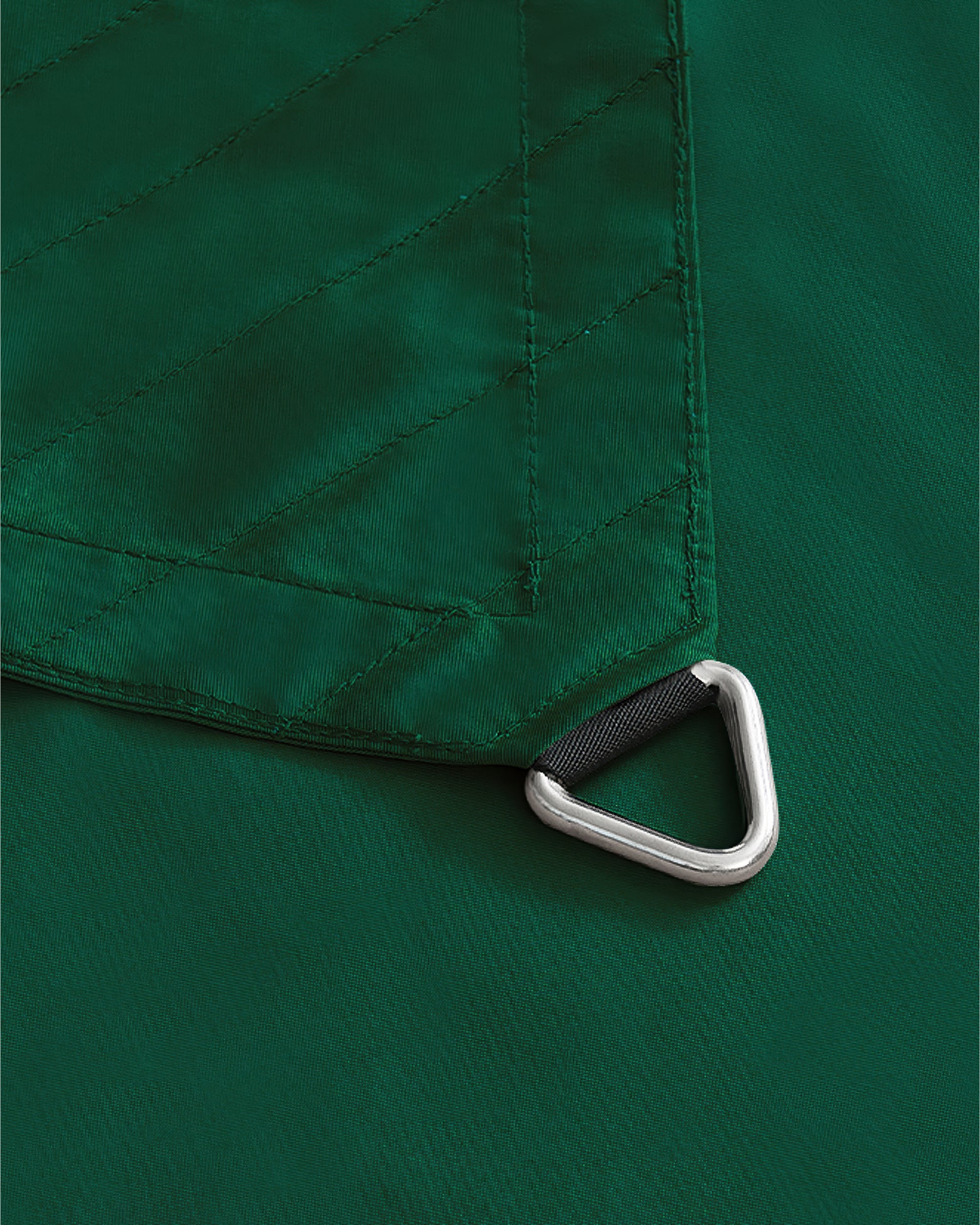 UVShield Waterproof Triangle Sun Shade Sail Forest Green Connect Hook