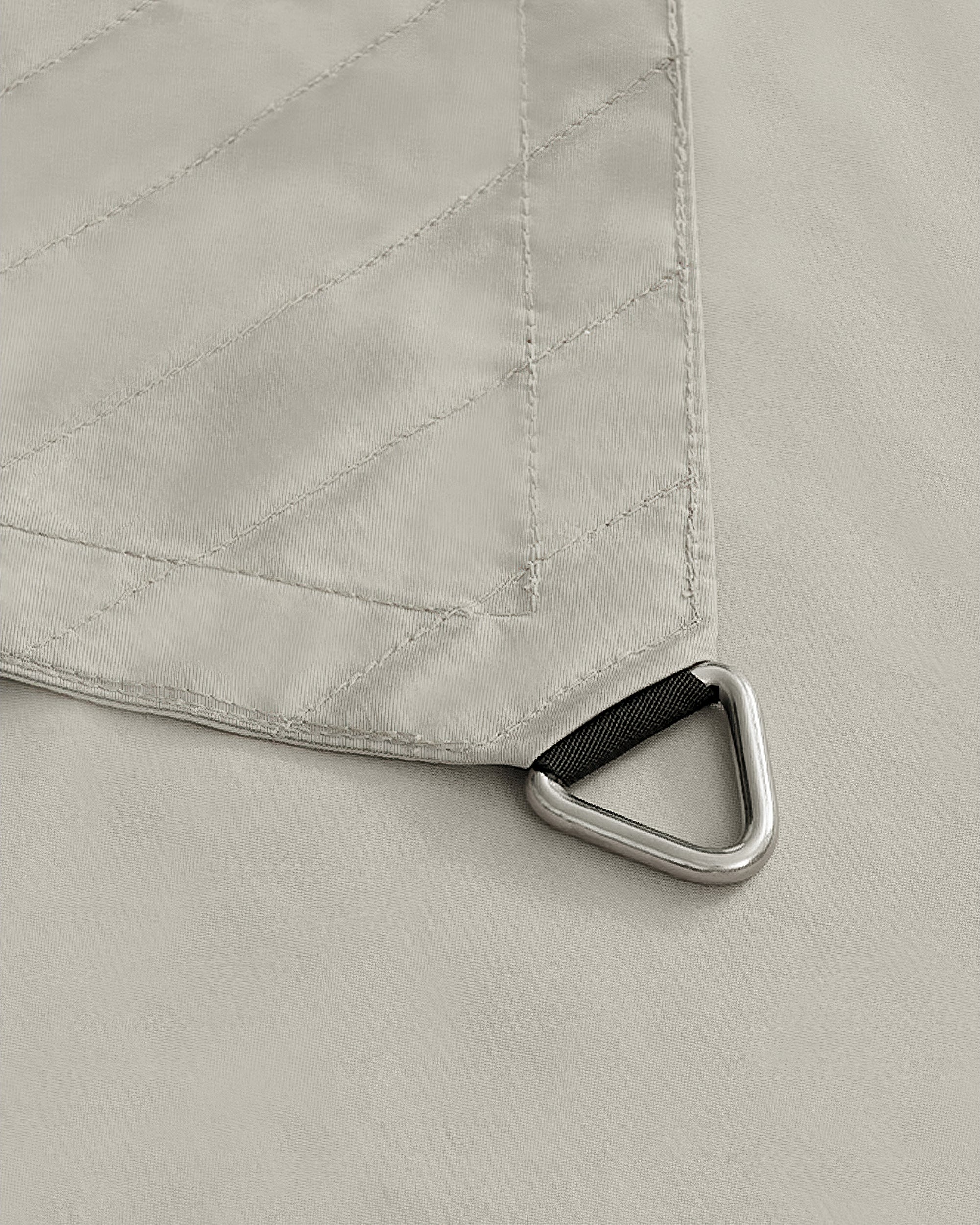 UVShield Waterproof Triangle Sun Shade Sail Grey Connect Hook