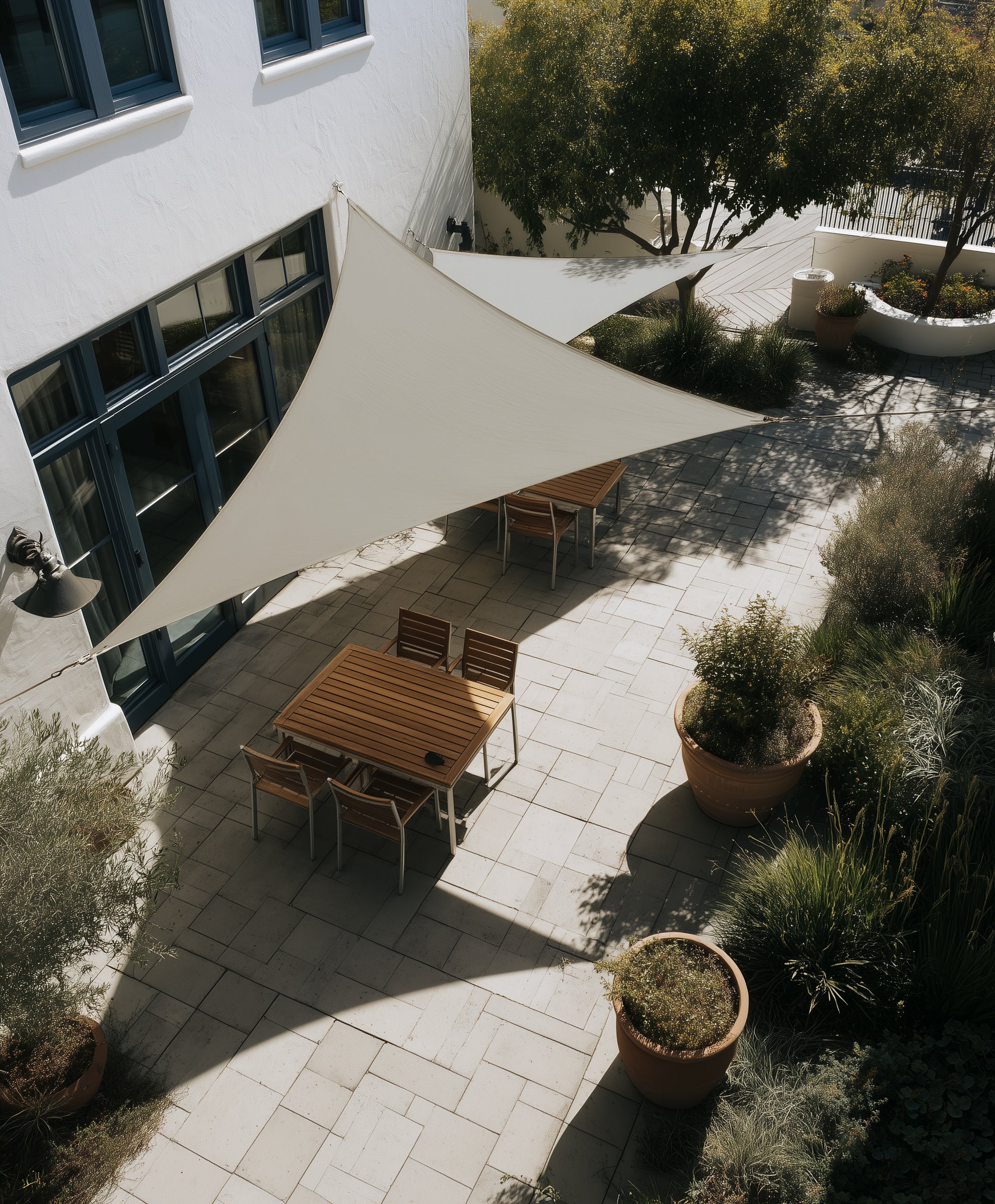 UVShield Waterproof Triangle Sun Shade Sail Grey Front
