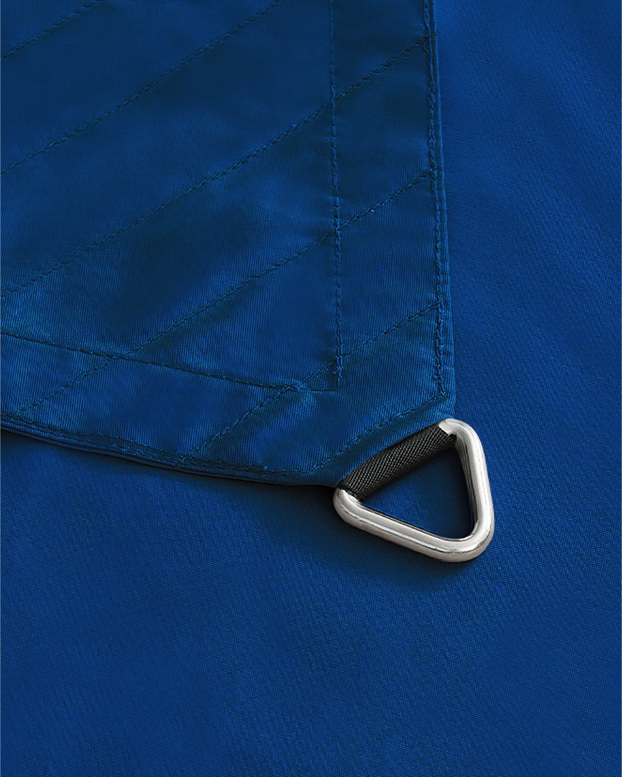 UVShield Waterproof Triangle Sun Shade Sail Navy Blue Connect Hook