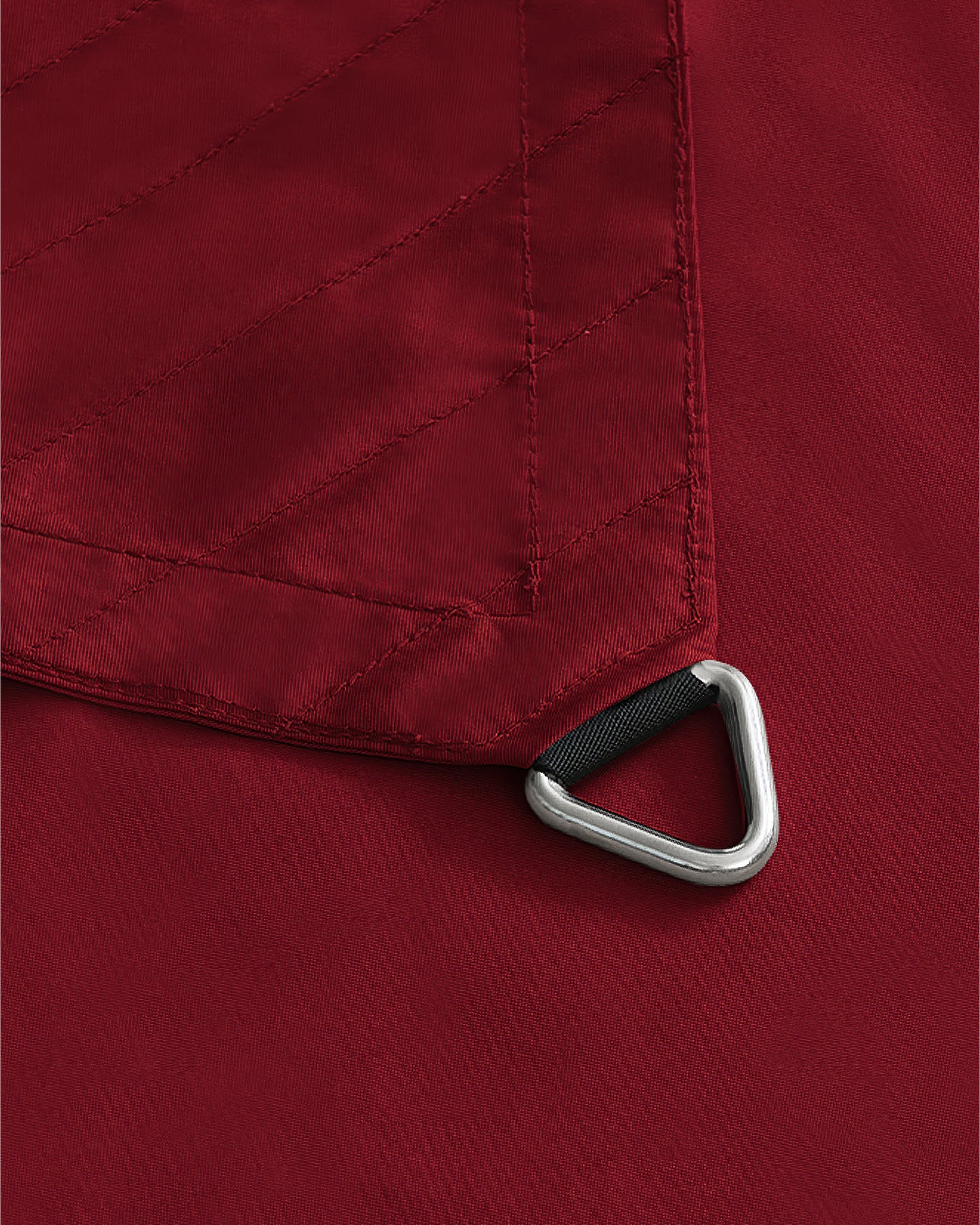 UVShield Waterproof Triangle Sun Shade Sail Red Connect Hook