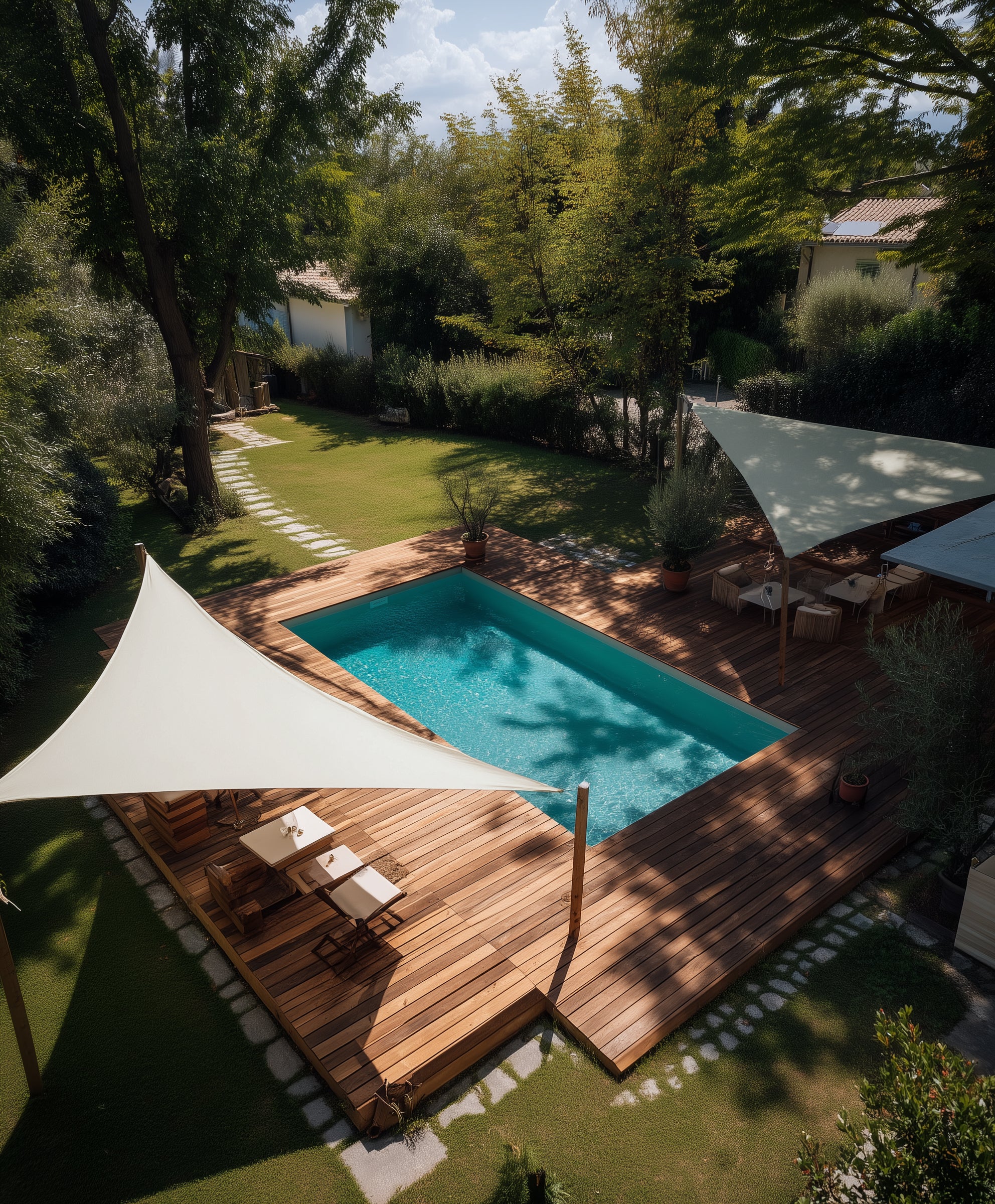 UVShield Waterproof Triangle Sun Shade Sail White Swimming Pool